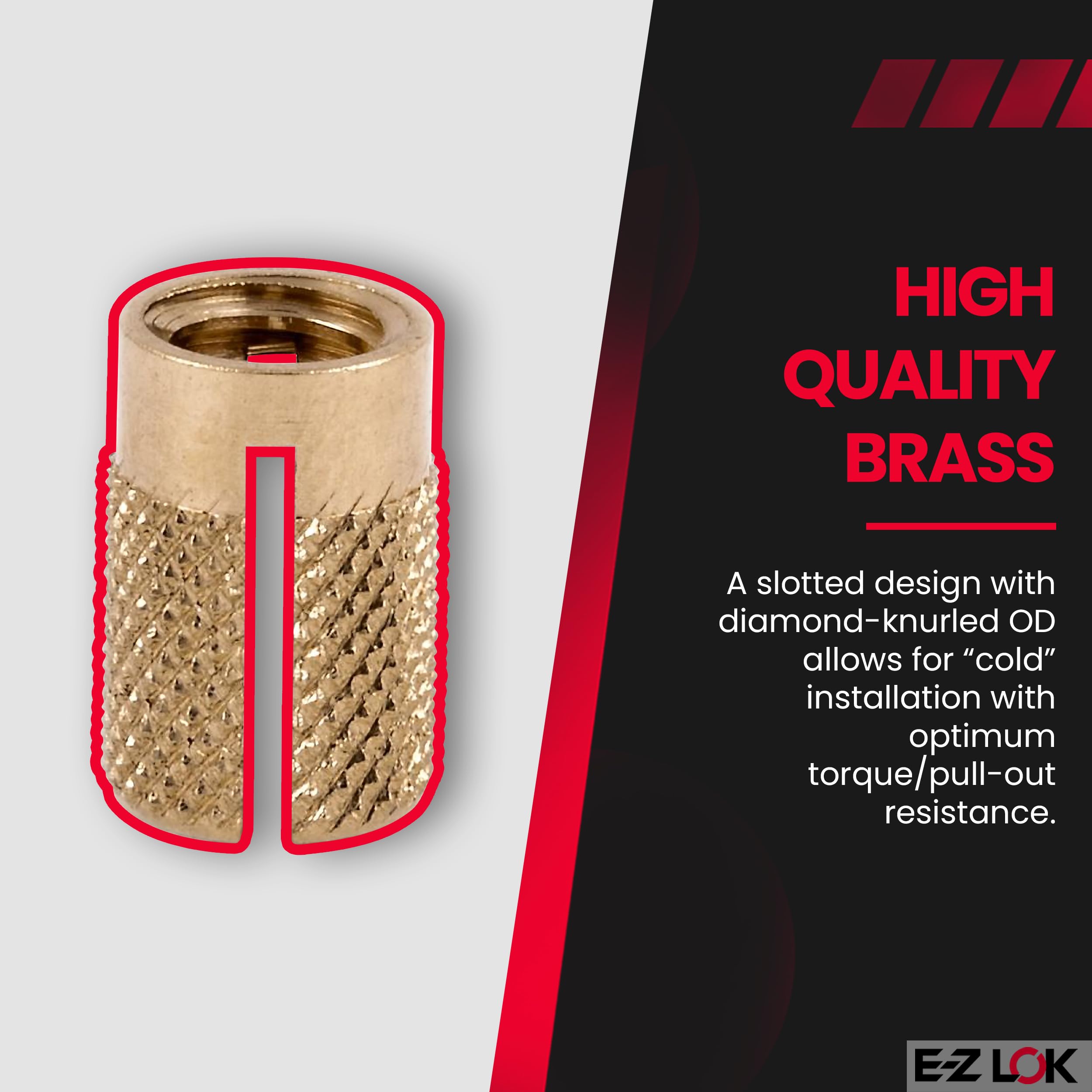 Snapklik.com : Threaded Insert For Plastic Flush Brass Thread Inserts 1 ...