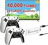 Consola Retro de Videojuegos Stick, Stick con 23 Emuladores Integrados y Proyector, Sistema con más de 40000 Juegos con HDMI 4K, Plug and Play para TV con Controles - Blanco por YEBGMS 1
