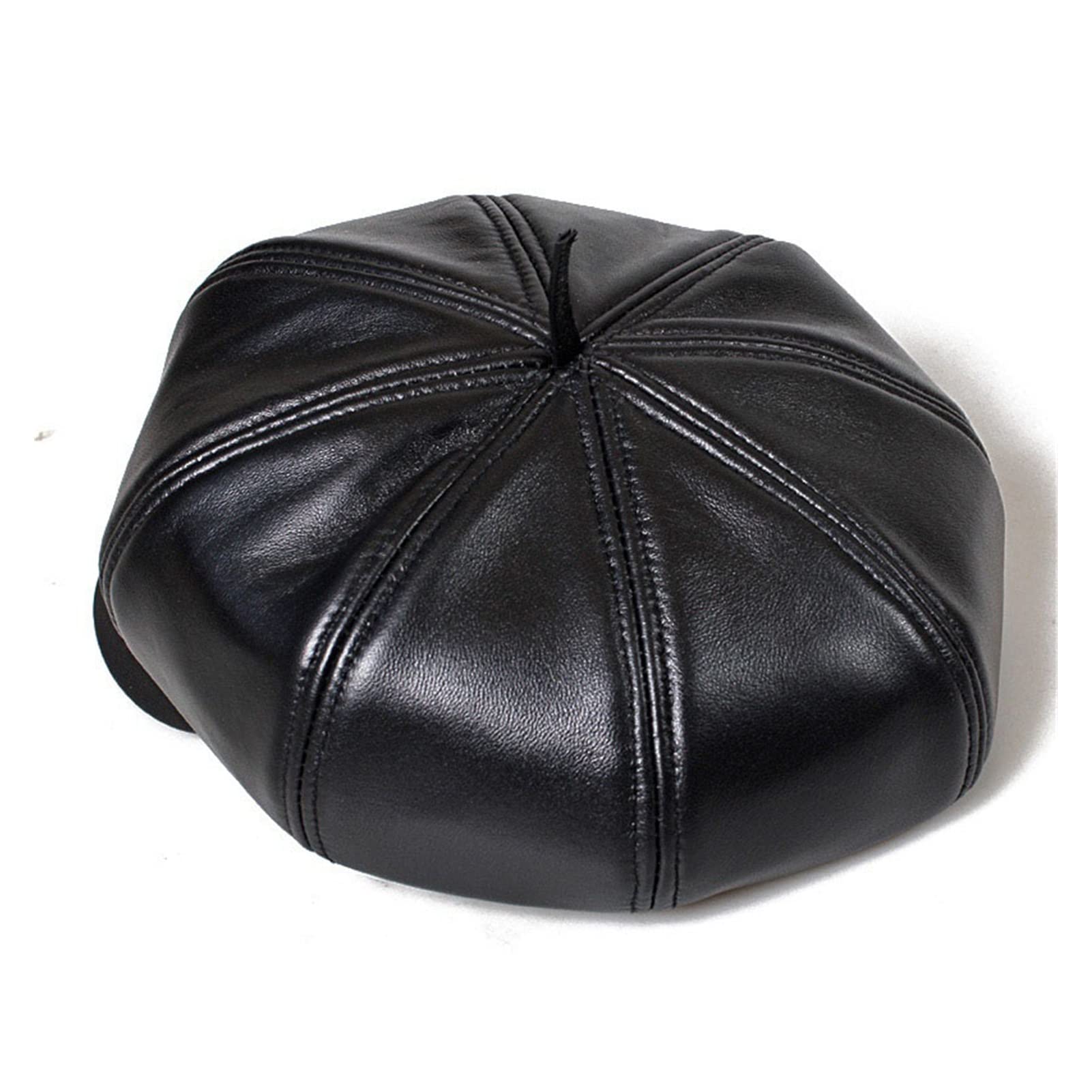 Sp-ring prawdziwy skórzany czapka newsboya ośmiokątna Unisex Cap Hat Damskie kapelusze