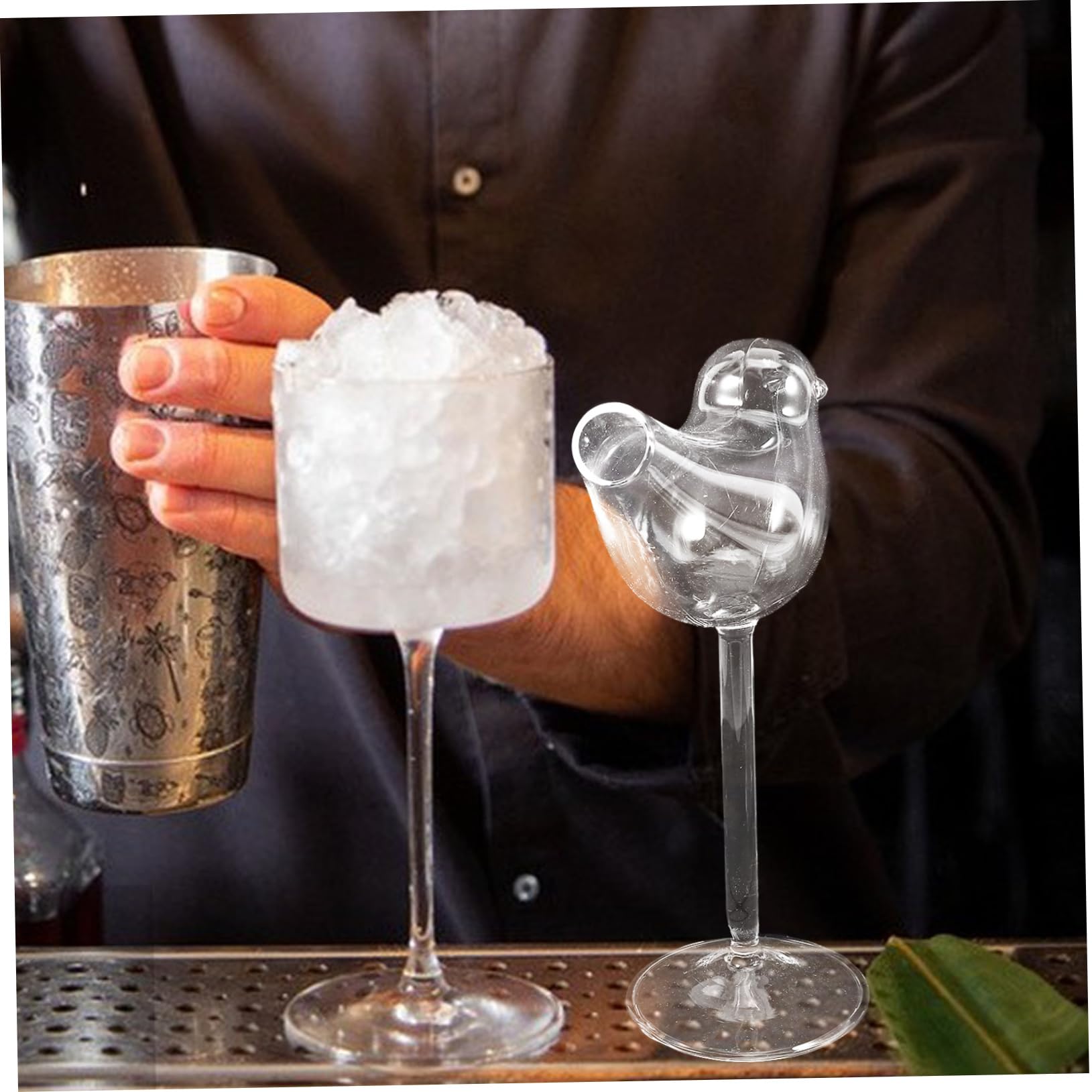Happyyami 4 Piezas De Copa De Vino Birdie Vasos Elegantes para Beber Aperitivos Vasos para Beber Vasos De Cóctel Vasos Transparentes para Pájaros para Vasos De Bar Copas De