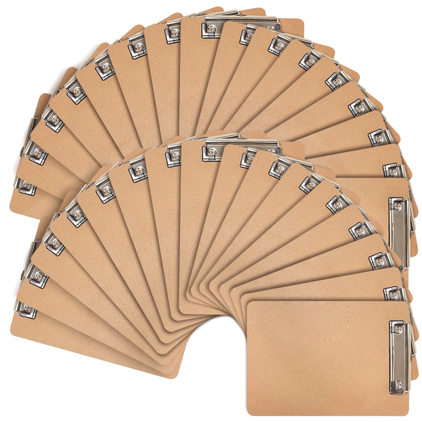 Mini-Klemmbretter, 32 Stück, 15.2x22.9 cm, kleine Klemmbretter in Memo-Größe, umweltfreundliche Mini-Klemmbretter aus Holz mit niedrigem Profil-Clip, Zuhause, Klassenzimmer