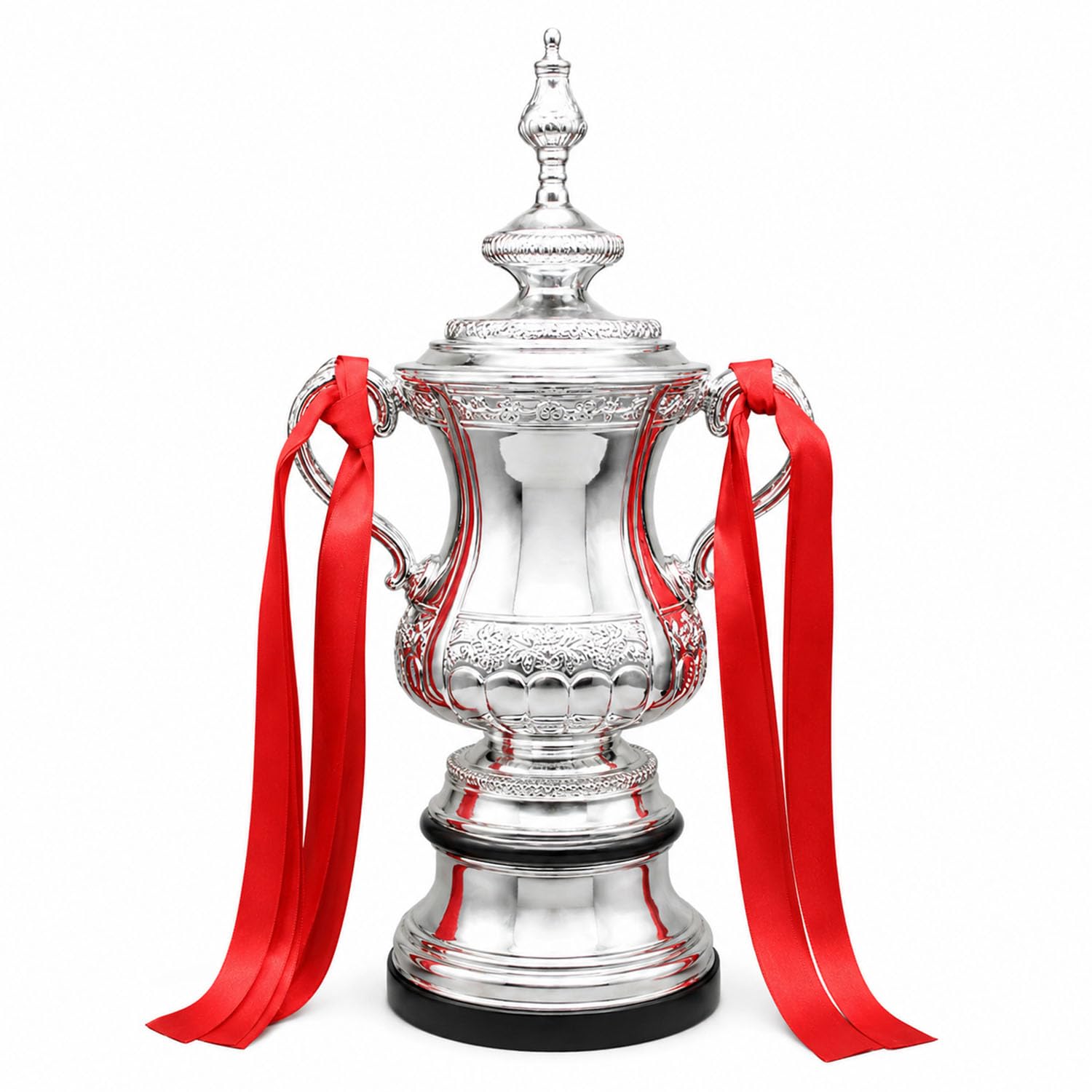 Inglaterra Réplica De Trofeo De Campeón La Copa FA De Fútbol | Trofeo de campeón en resina plateada, recuerdo deportivo coleccionable para oficina y regalo para aficionados