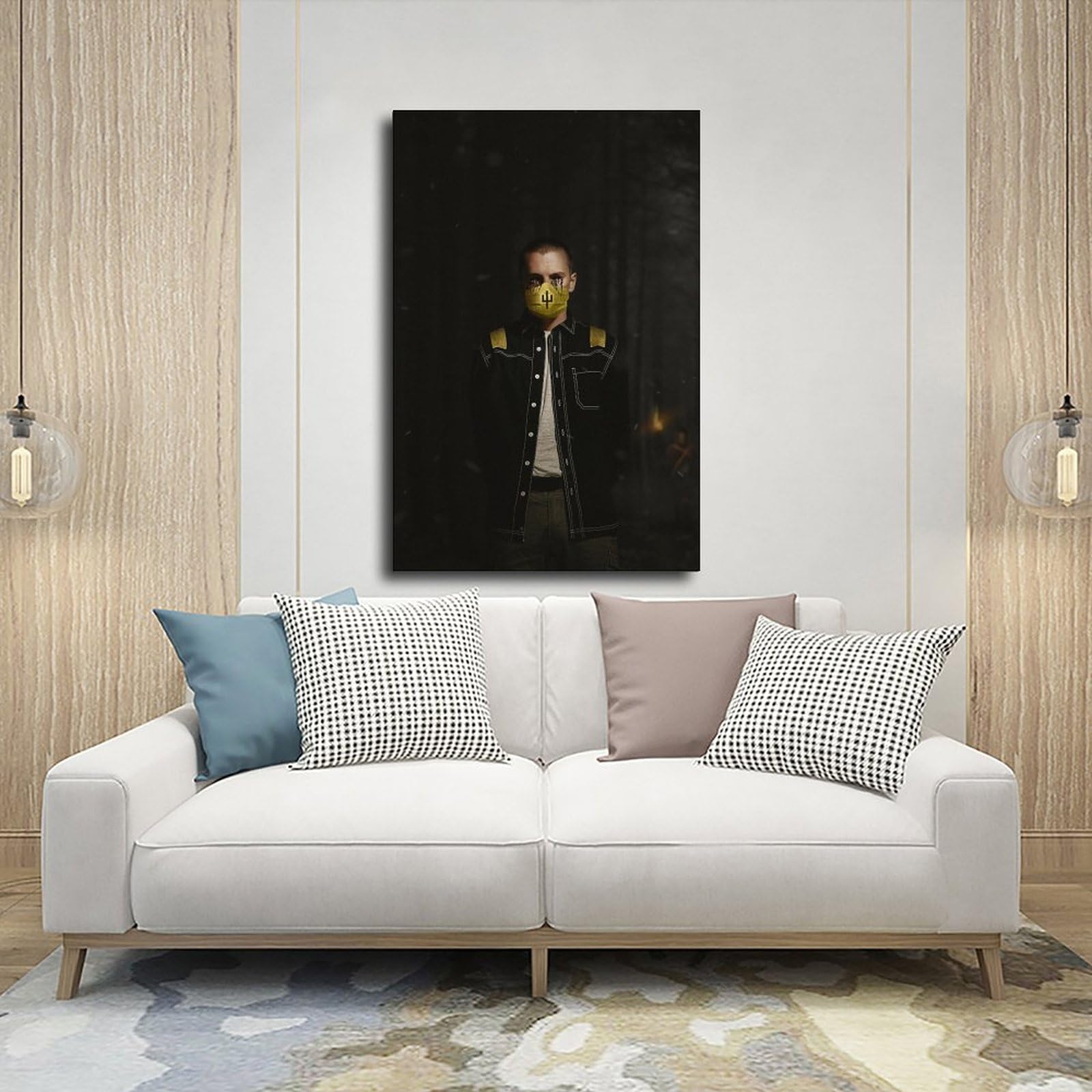 Poster « Twenty One Pilots » sur toile - Décoration murale pour salon, chambre à coucher - Style cadre - 50 x 75 cm