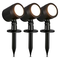 BRILONER - Set di 3 faretti LED da esterno con spina, resistenti agli spruzzi