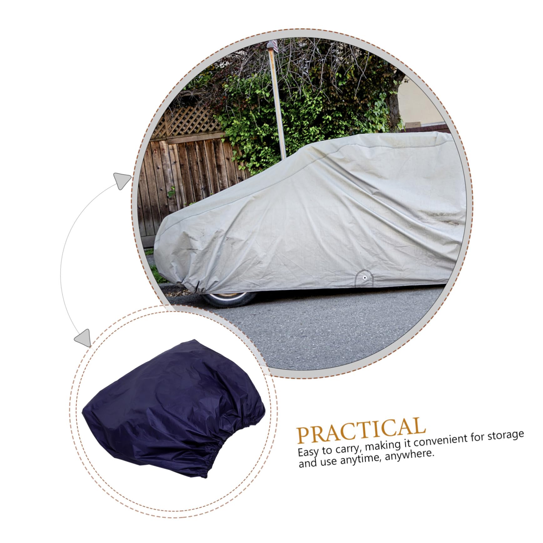 TOYANDONA 190t Full Car Cover XXXL Weatherproof Protection for Indoor Outdoor Use Scratch Rain Resistant Secure Fit with — view 7