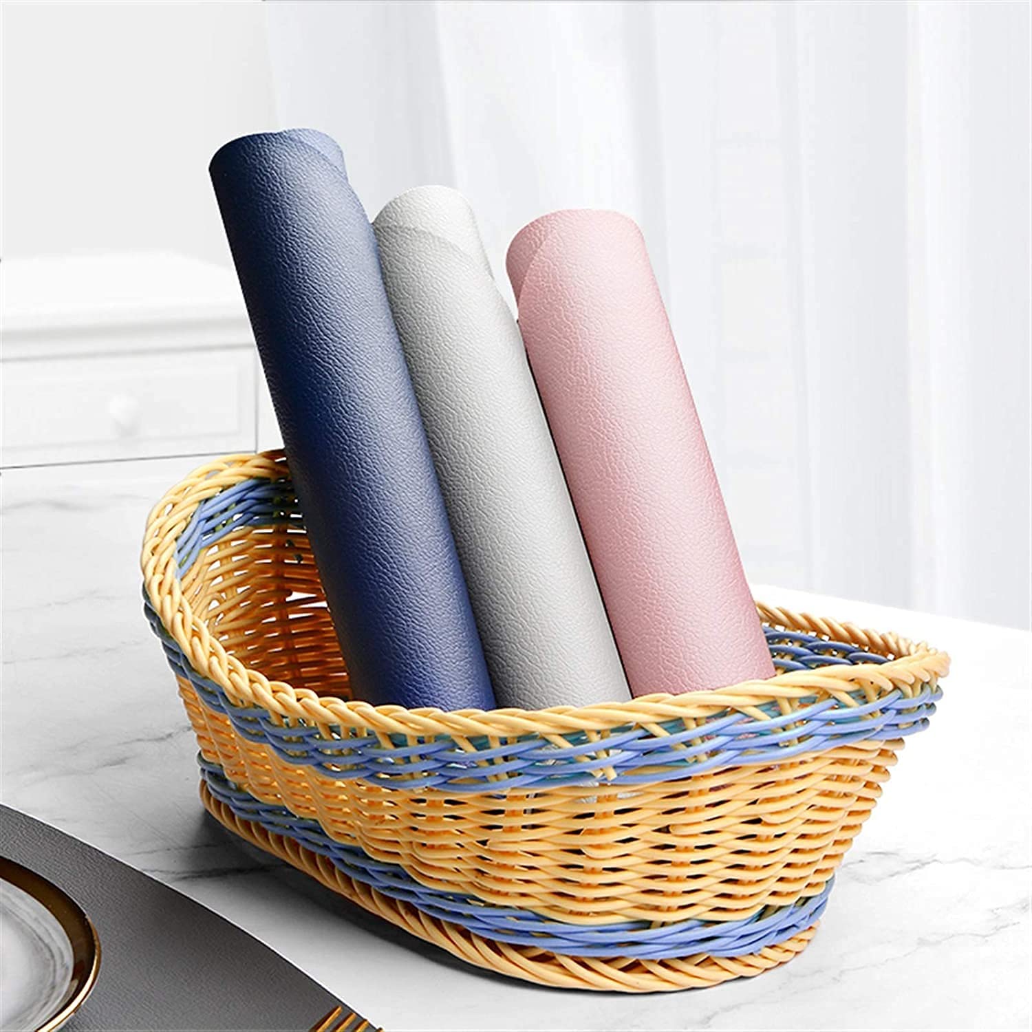 Amazon｜ランチョンマットとコースター、ランチョンマットレザー食器