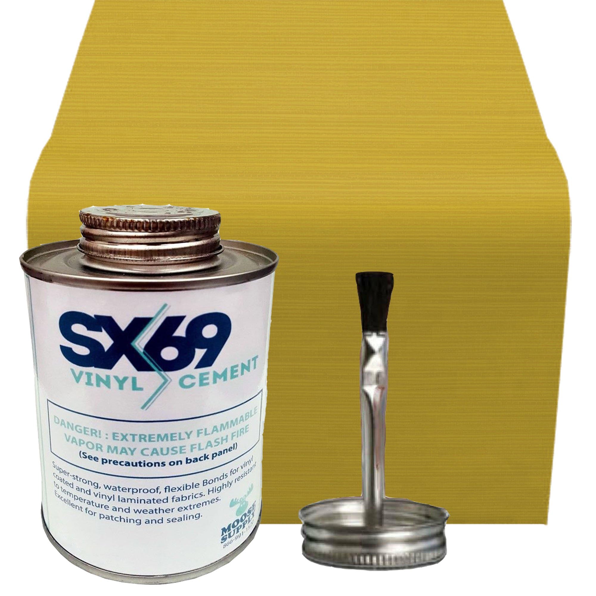 Moose Supply SX 69 Vinyl Repair Kit | Inflatable Bounce House Repair Kit | Includes 4 Ounce Adhesive and Vinyl Roll | for Flexible, Waterproof Repairs