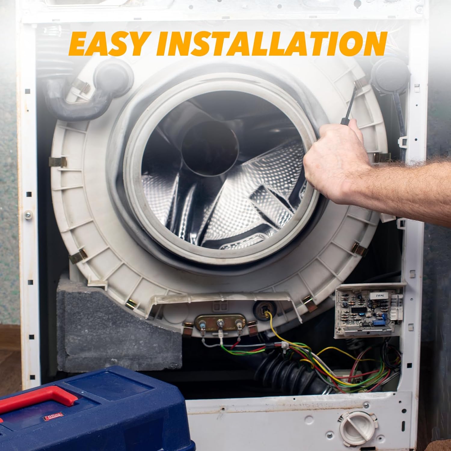 Upgraded Dryer Repair Kit Compatible with Speed Queen 1992 and Newer, with RB170002 Dryer Roller Kit & D511255P Dryer Cylinder Belt & D516792 Dryer ldler Pulley & RB170003 Dryer Drum Glide Kit