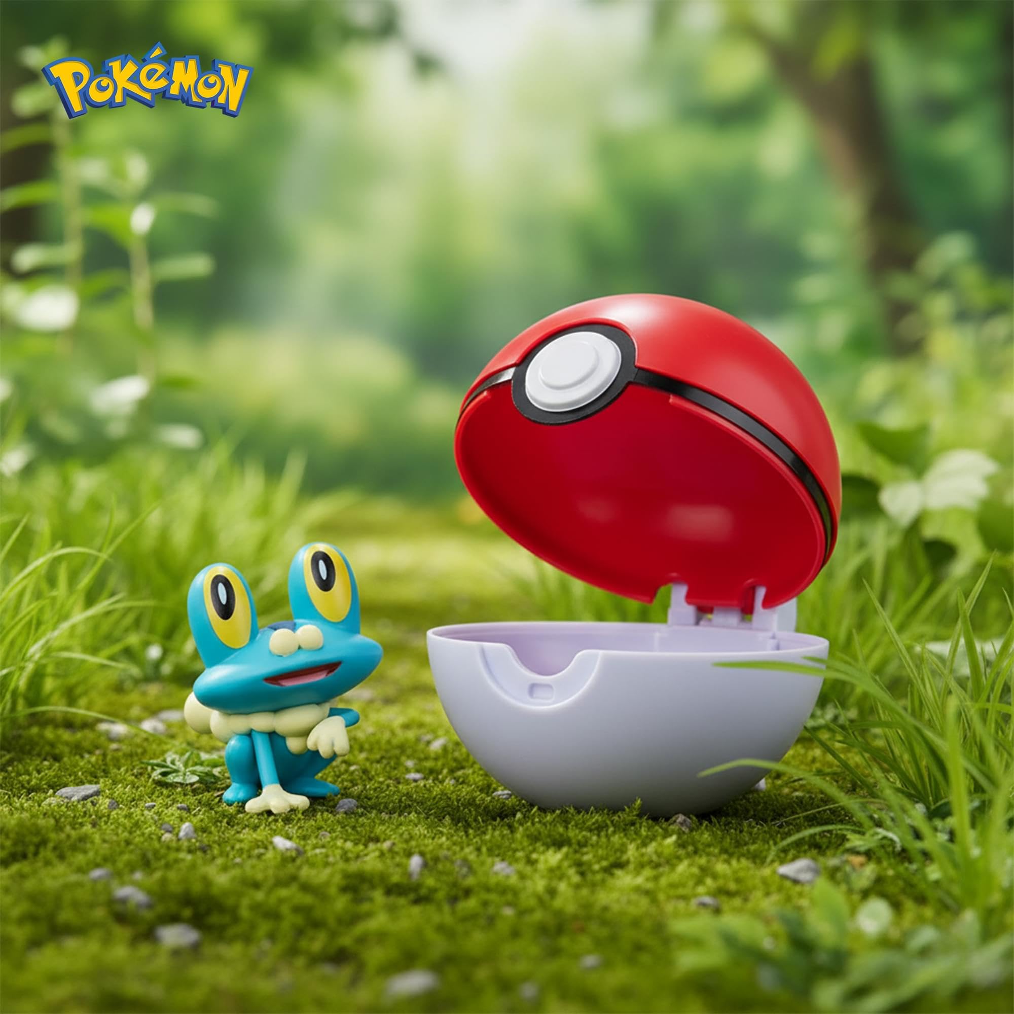 Pokémon PKW3133 – Clip'n'Go Poké Balls – Froxy & Pokéball Ufficiale Poké Ball con Personaggio di 5 cm