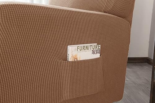 Miniatura 8 de vctops Fundas elásticas para sofá reclinable, resistentes al agua, suaves, a cuadros, para sofá reclinable de 3 cojines, funda elástica