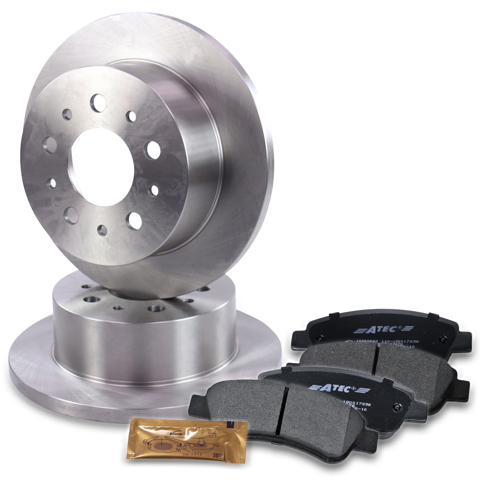 ATEC Germany Kit de freinage essieu arrière y compris disques de frein Ø | Compatible avec: CITROËN JUMPER II Bus, JUMPER II Kasten, JUMPER II Pritsche/Fahrgestell, FIAT DUCATO Bus, DUCATO Kasten