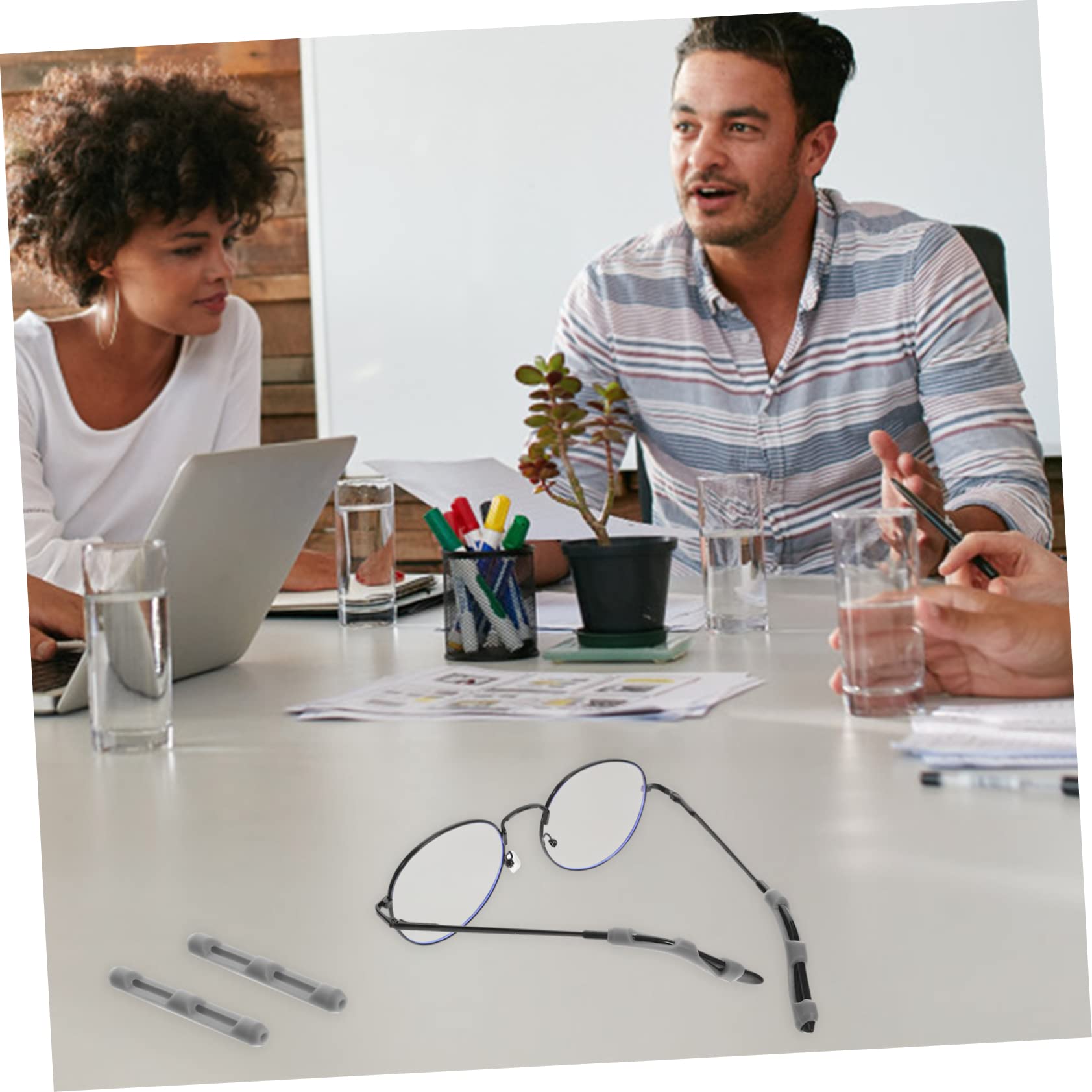 NULYLU Glasses Ear Cushions Anti-slip Temple Tips Sleeve Silicone Eyeglass Retainers 10 Pairs