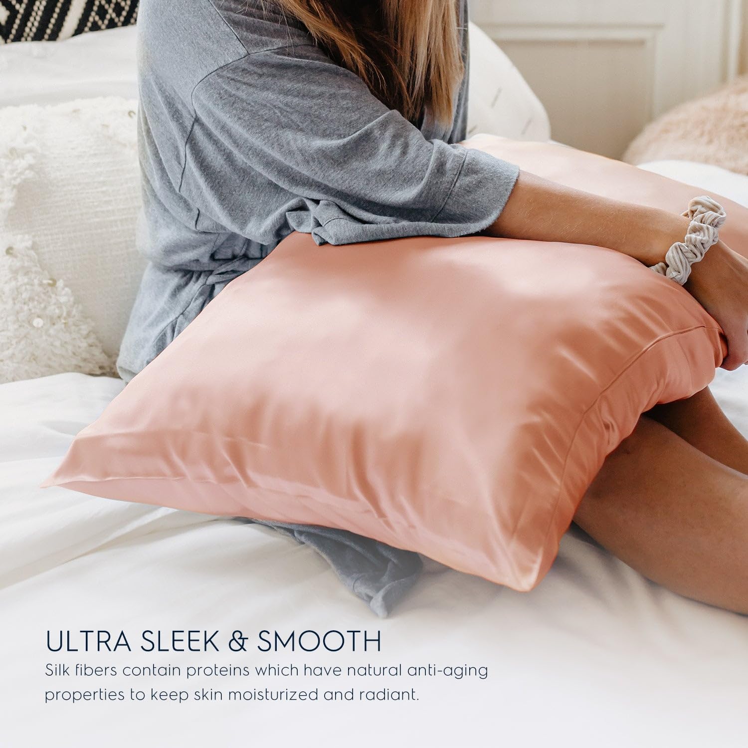 TAFTS Silk Pillowcase 22 Momme 100% Pure Mulberry Silk Pillowcase for Hair and Skin Both Sides Grade 6A Long Fiber Natural Silk Pillow Case - Image 4
