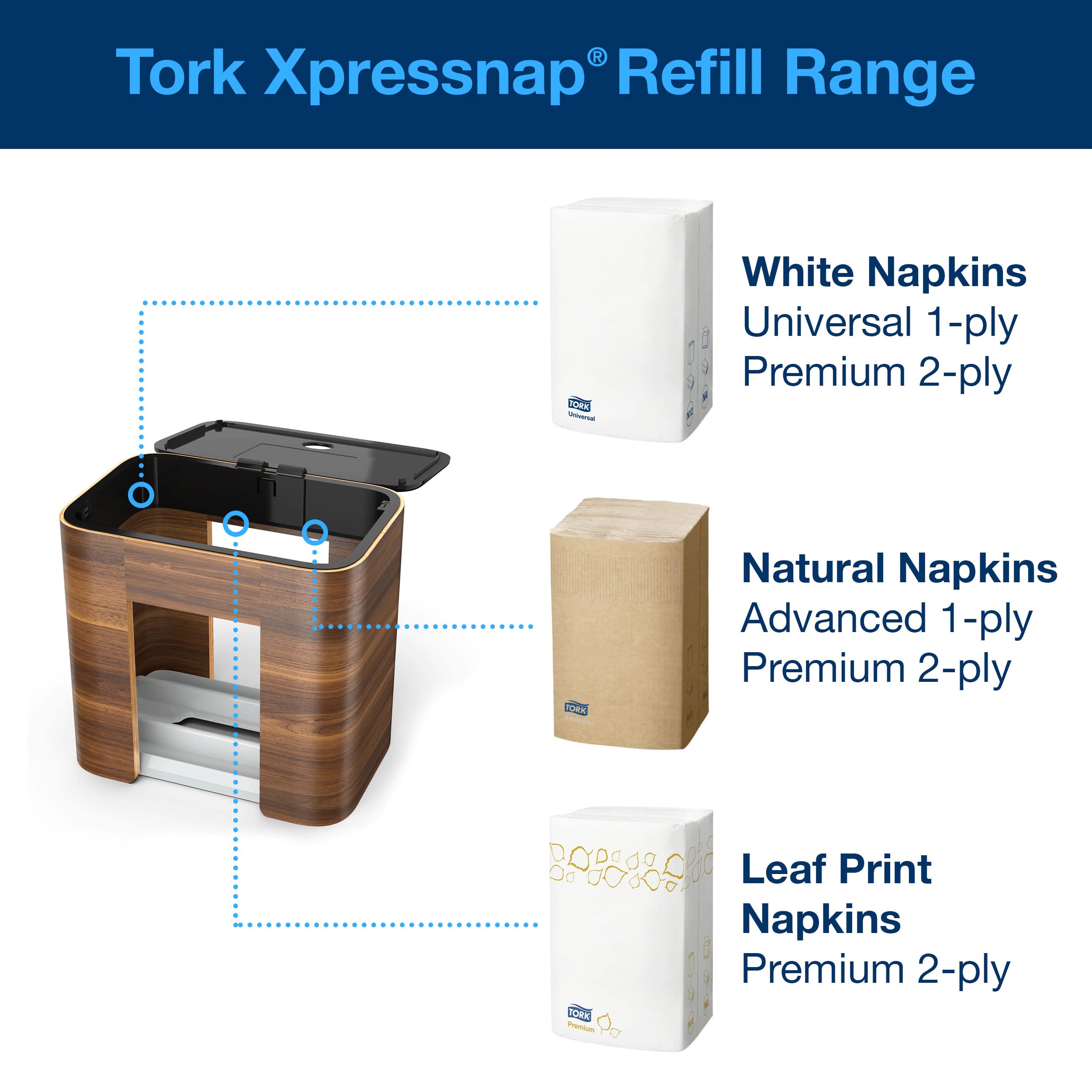 Tork Xpressnap 273002 Dispensador de servilletas/Ideal para restaurantes/Sistema N4 / Color madera