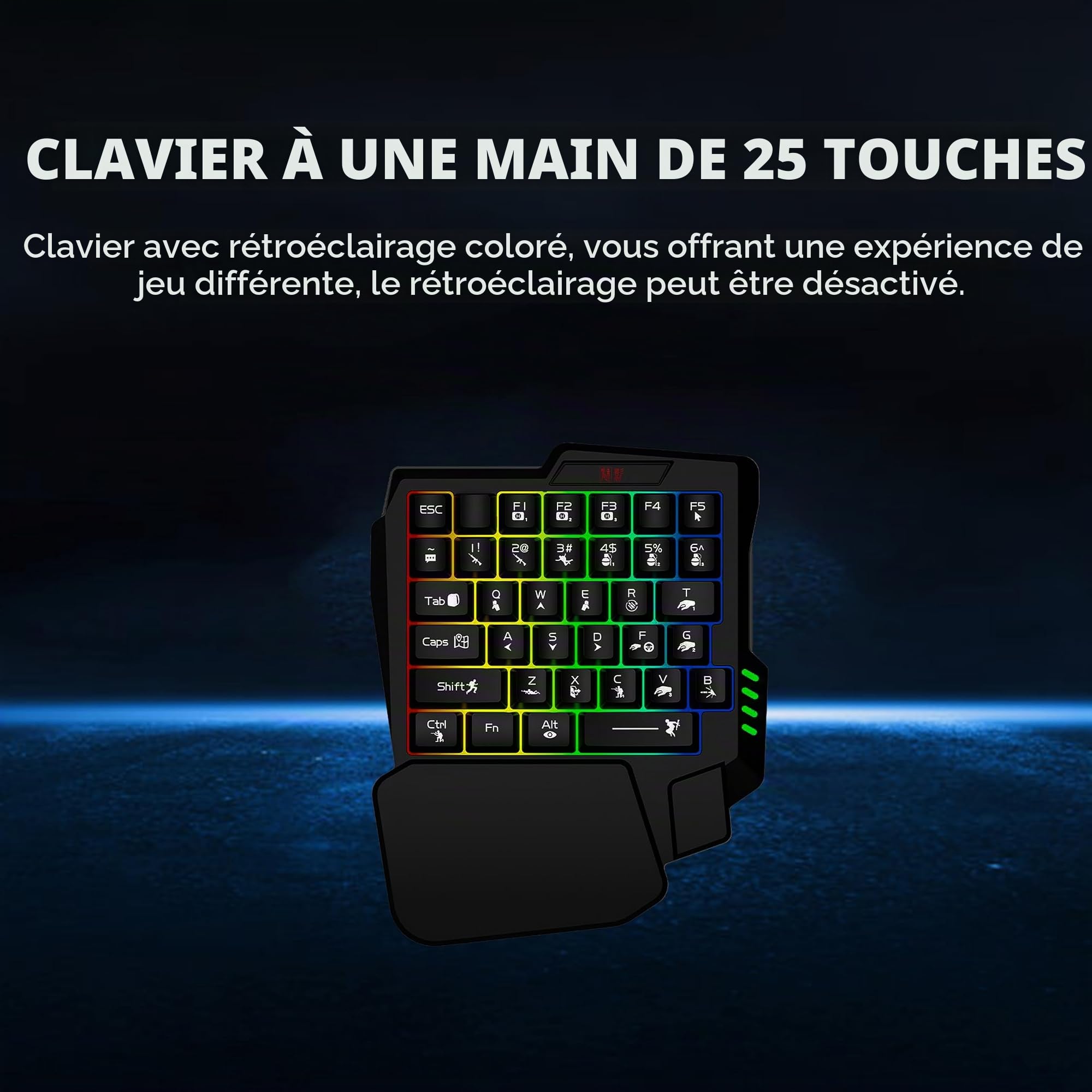 Convertisseur Clavier-Souris Portable M1 Pro, Connexion BT5.0, Système de Prise en Charge, Adaptateur de Jeu (Ensemble 5 pièces)