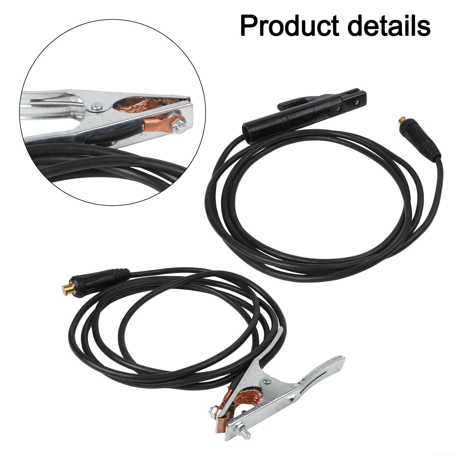 300 A Pince de masse Câble de soudage pour poste à souder MMA Inverter Cuivre/ABS Résistant à la chaleur isolé antidérapant pour construction navale minière Industrie (3 m)