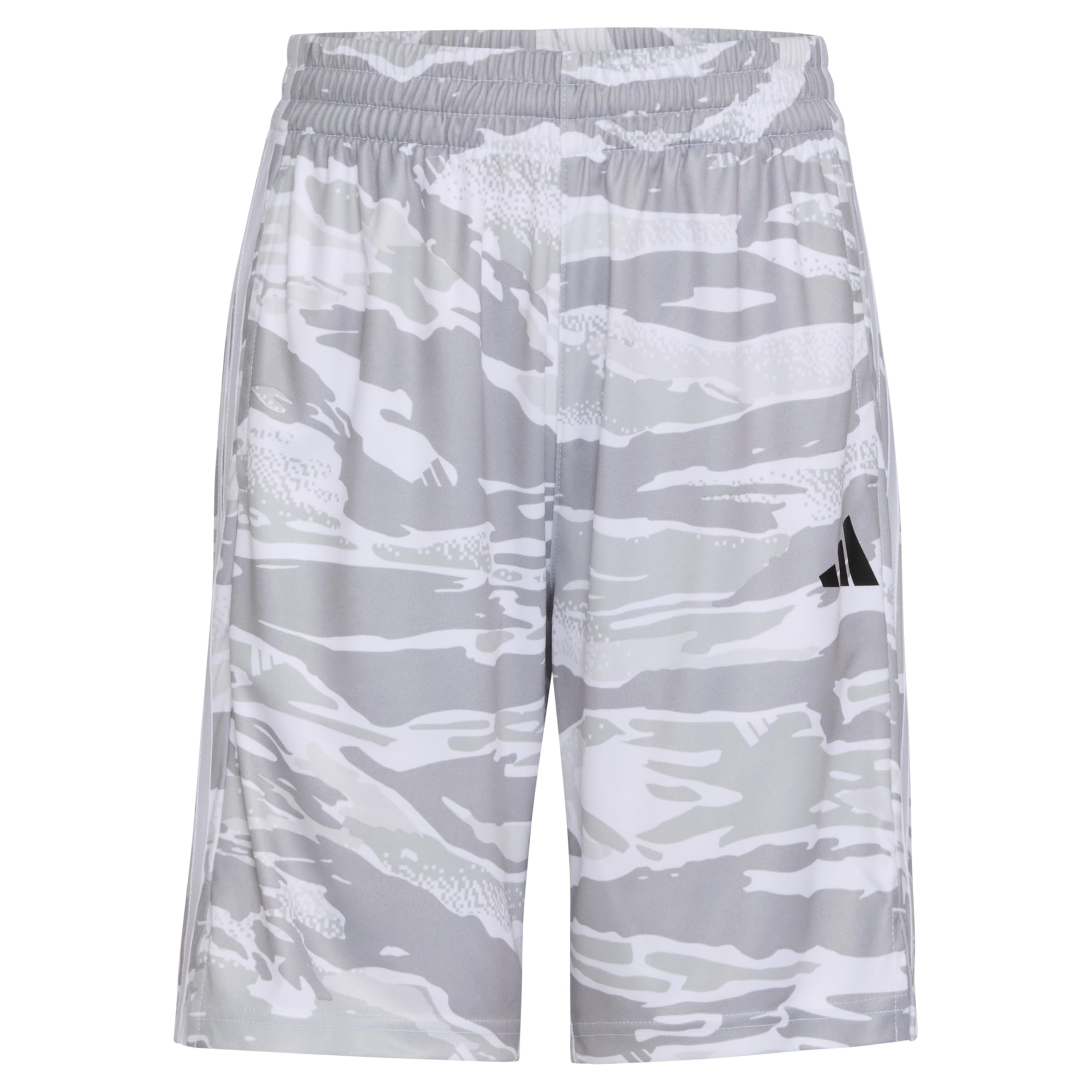 

                                                    Adidas Boys' AOP Tiger Camo 3-Stripe Short, White,