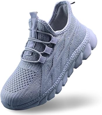 WYGRQBN Boys Tennis Sneakers Running Sports Shoes Kids Casual Walking Non-Slip Athletic Gym Lightweight Breathable Shoes School Outdoor Little Kid/Big Kid Light_Gray Size 5.5