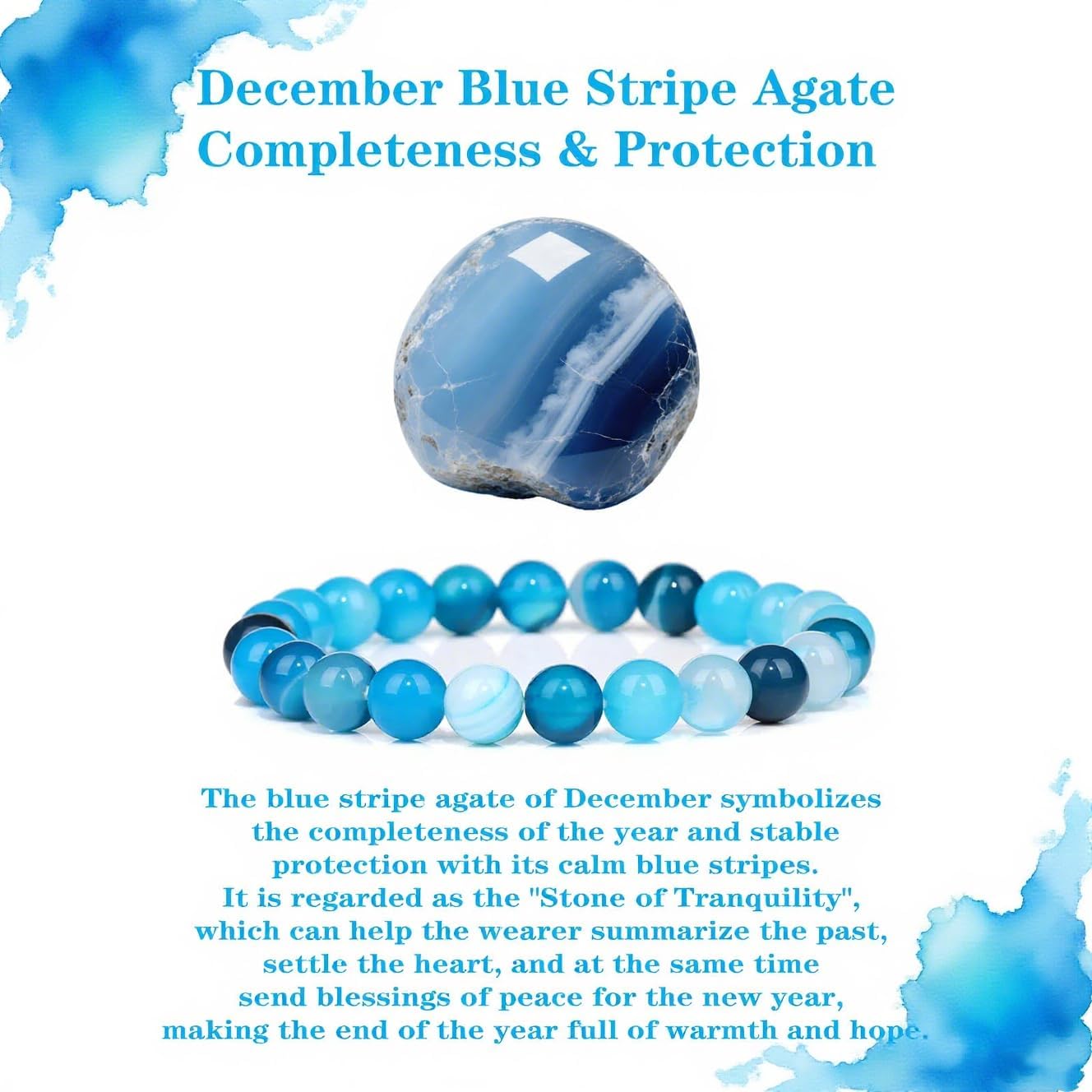 Birthstone Bracelets for Women Men,Healing Crystal Protection Stone Rose Crystal Beads Bracelet,String Wrap Zodiac Month Bracelets Birthday Jewelry Gifts - Image 4