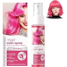 Temporary Pink Hair Colour Spray - Pink Hair Dye - Washable Hair Colour Instant Styling for Adults - Coloured Hair Spray for Party,Halloween, Birthdays,Cosplay,Christmas