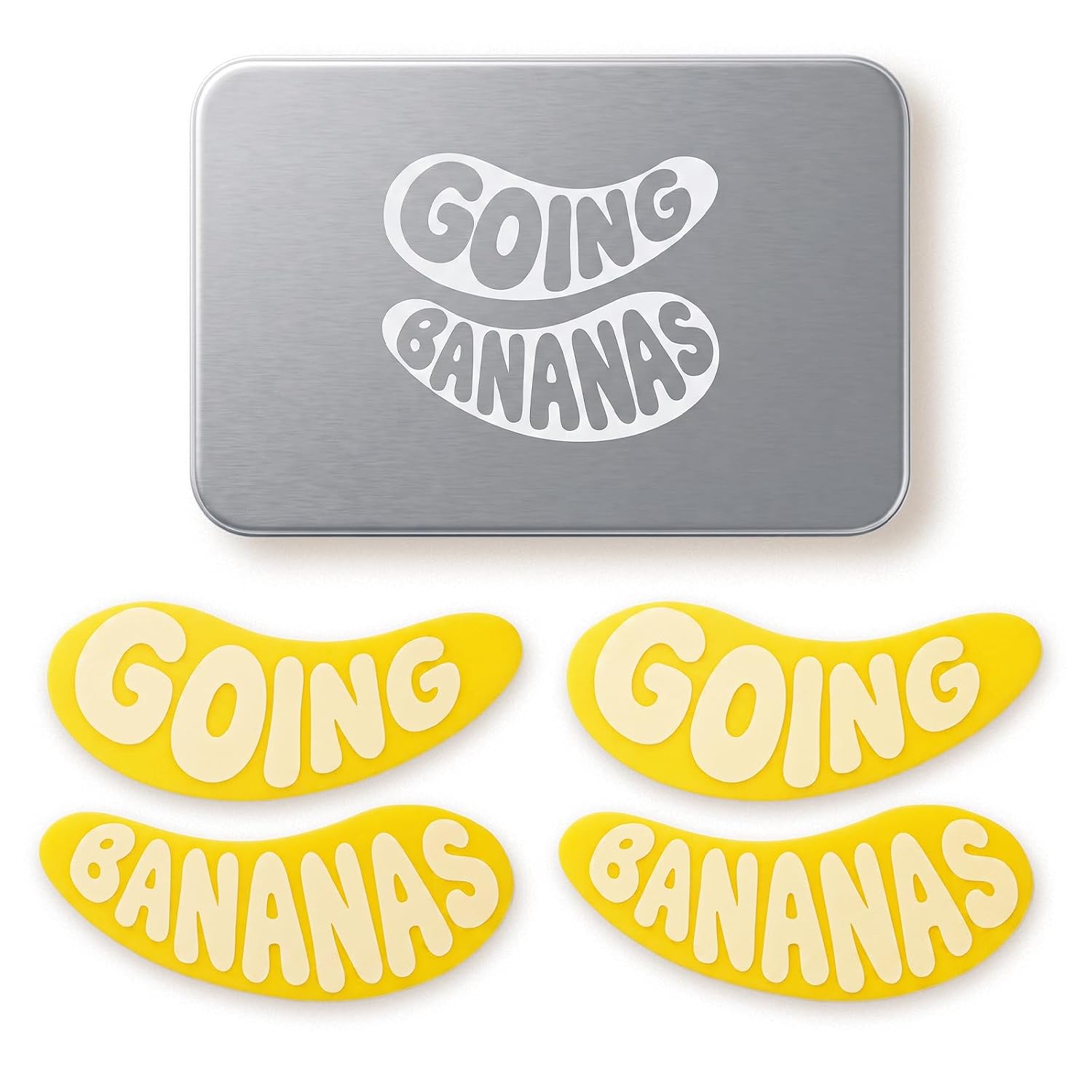 Going Bananas Reusable Silicone Under Eye Patches, Standard, 2 Pairs