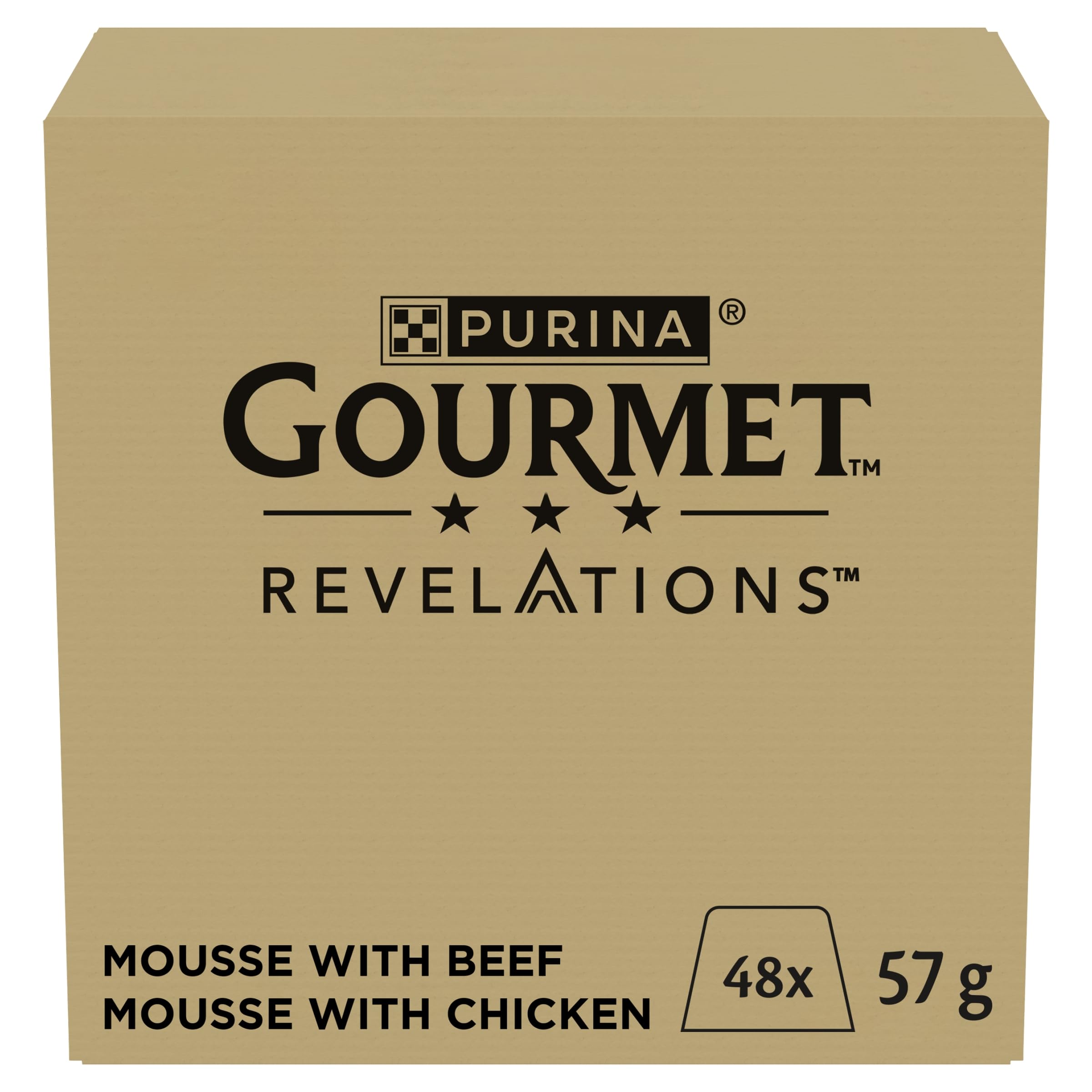 GOURMET Revelations Mousse Chicken and Beef Wet Cat Food 48x57g