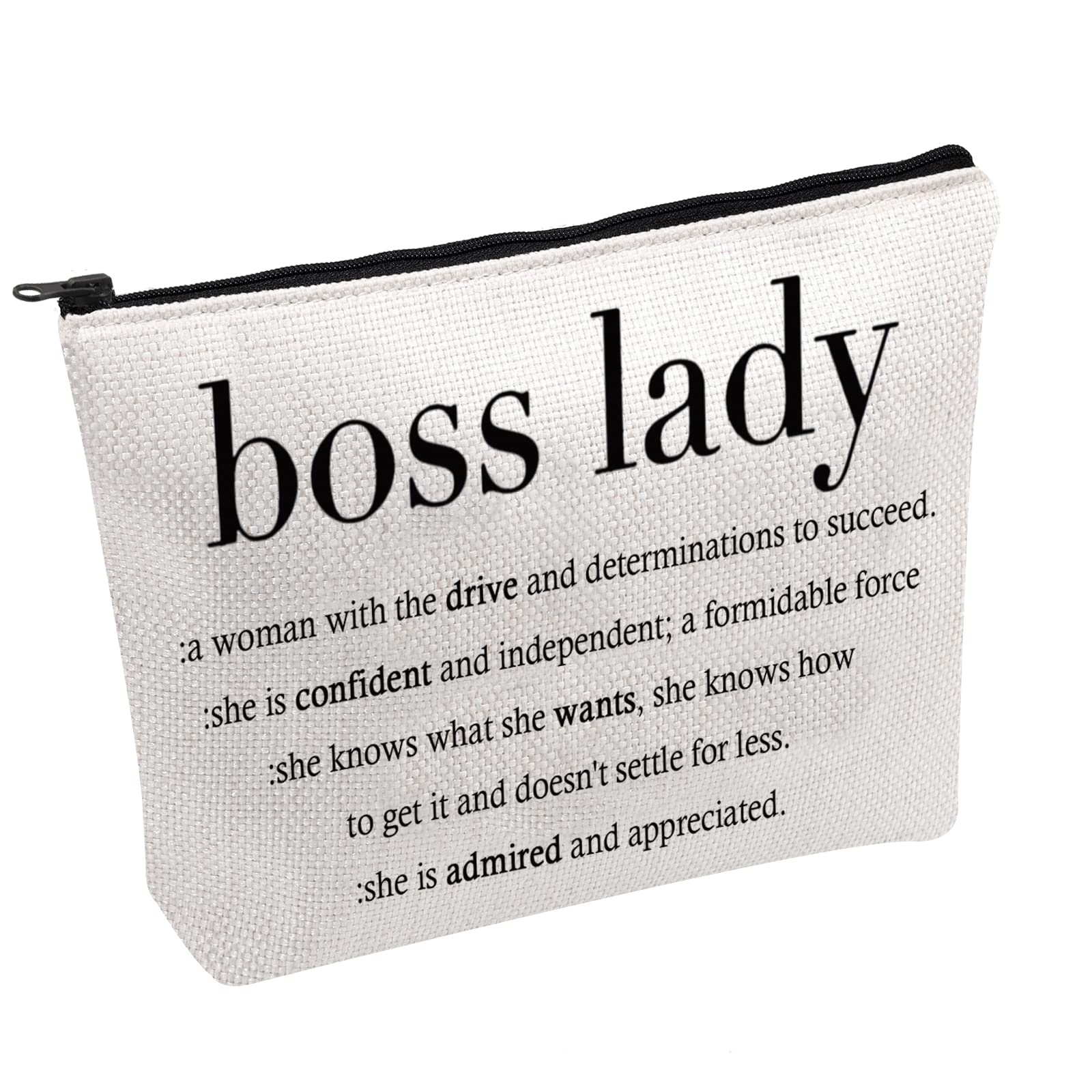 Boss Lady Gift Boss Lady Survival Kit Boss Lady Appreciation Gifts Female Boss Zipper Pouch Makeup Bag Bosses Day Gifts Leader Retirement Gift (boss Lady Bag)