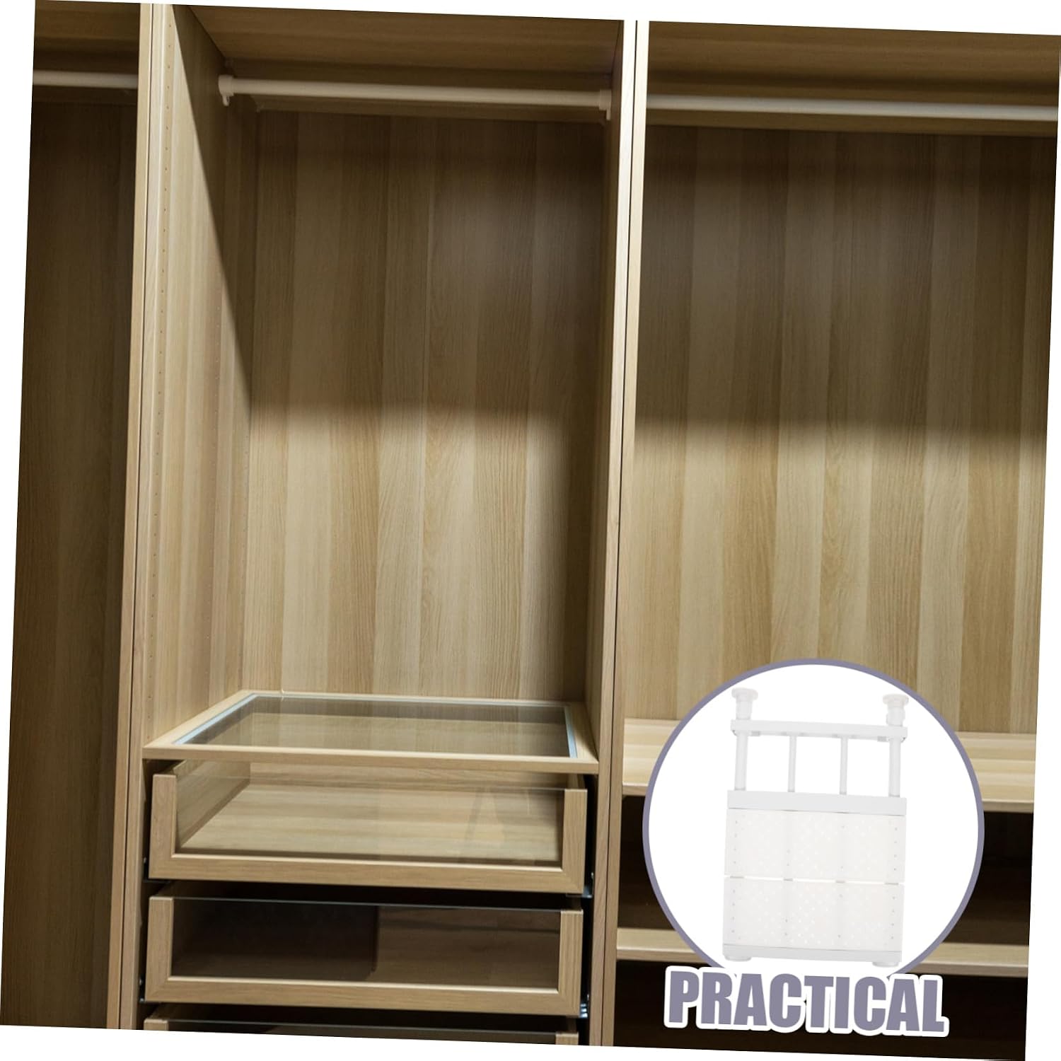 1pcs Expandable Closet Tension Shelf Strong Support Storage Rack No Drilling Shelf Organizer for Home