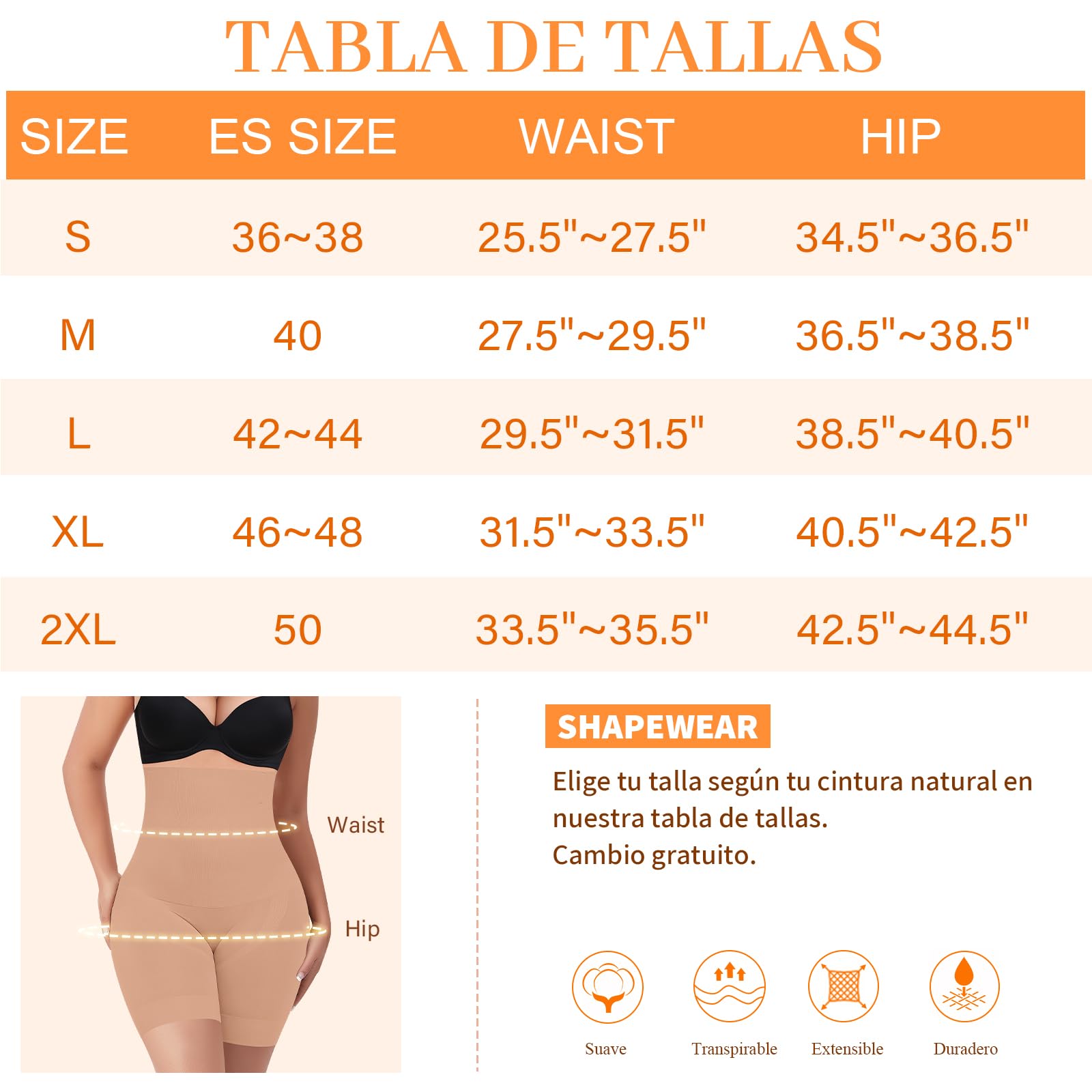 YARRCO Braga Faja Reductora Mujer Abdomen Adelgazante Postparto Cintura Alta Invisible Sin Costuras