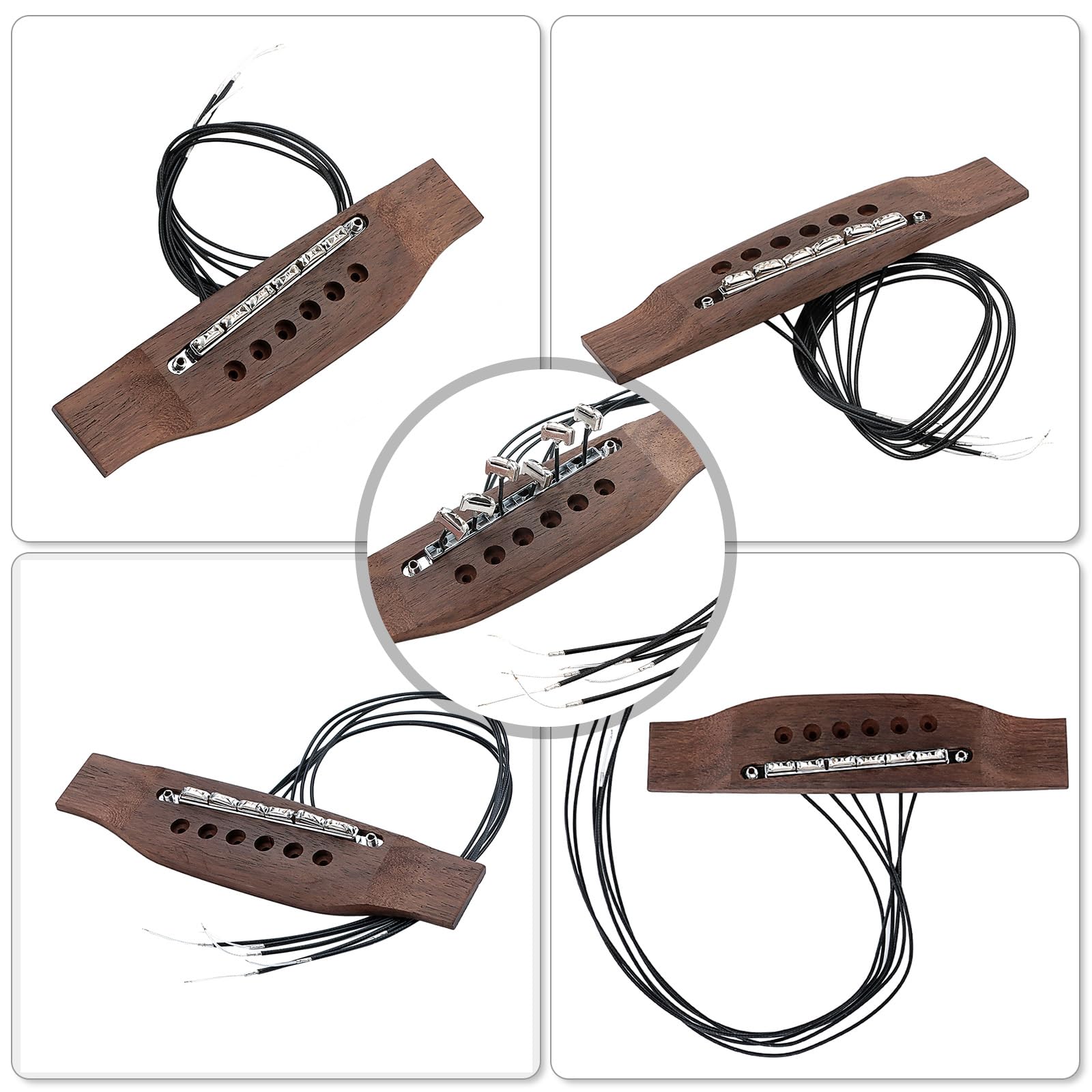 Pickup ponte per chitarra acustica ad alte prestazioni adatto per modelli di chitarra a 6 corde con struttura elettrica avanzata
