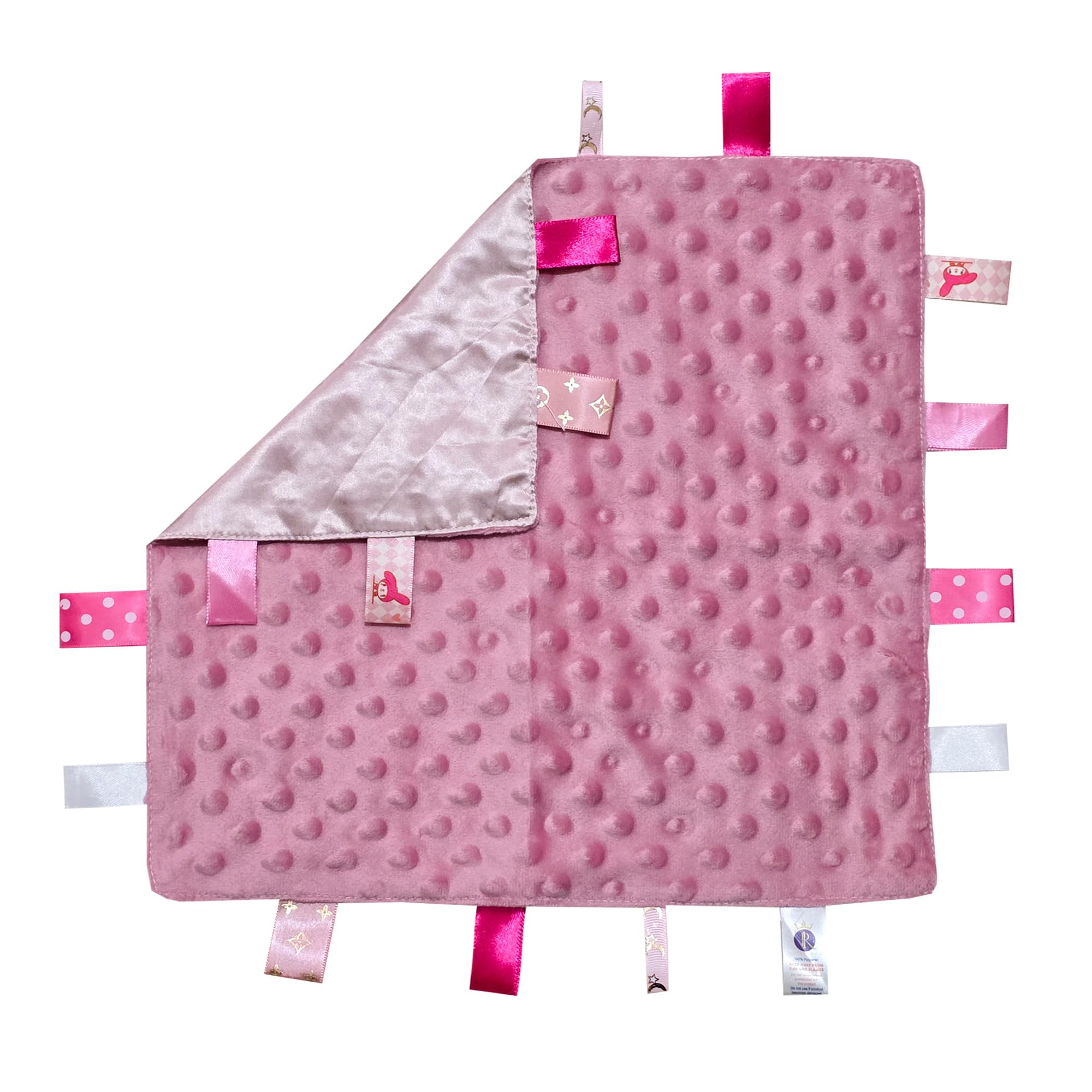 Royal Icon Baby Comforters tag blanket, Ultra Soft and Unique Design Taggies for Babies