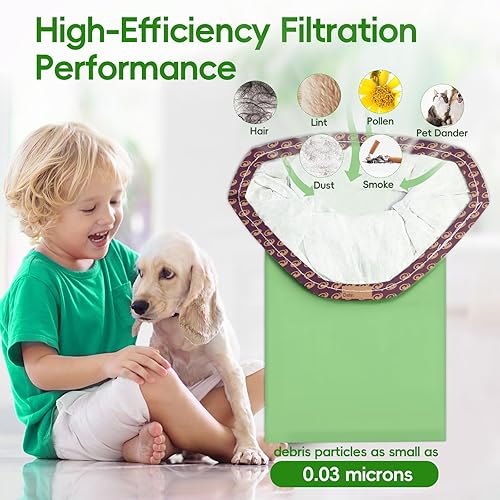 Miniatura 6 de Paquete de 24 bolsas de vacío con microfiltro 107314 compatibles con aspiradora ProTeam de 6 cuartos de galón, Super Coach Pro 6, ProVac FS 6, GoFit