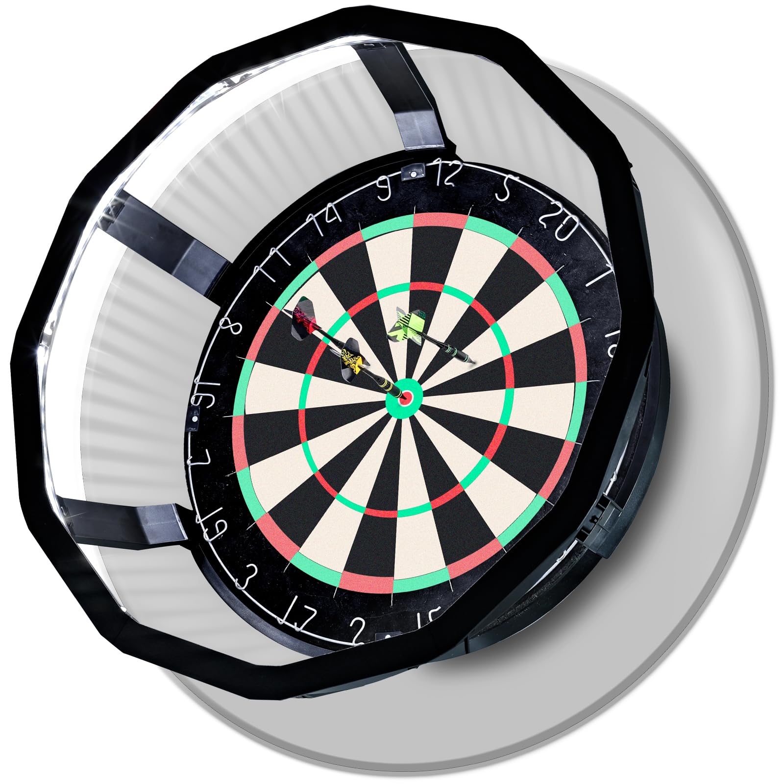 Dartboard-Beleuchtung – 360 Dartboard Light – Bnehmbar Dartboard Lighting System –Passend für 18-Zoll-Dartboards –Keine Magnetic Light bar