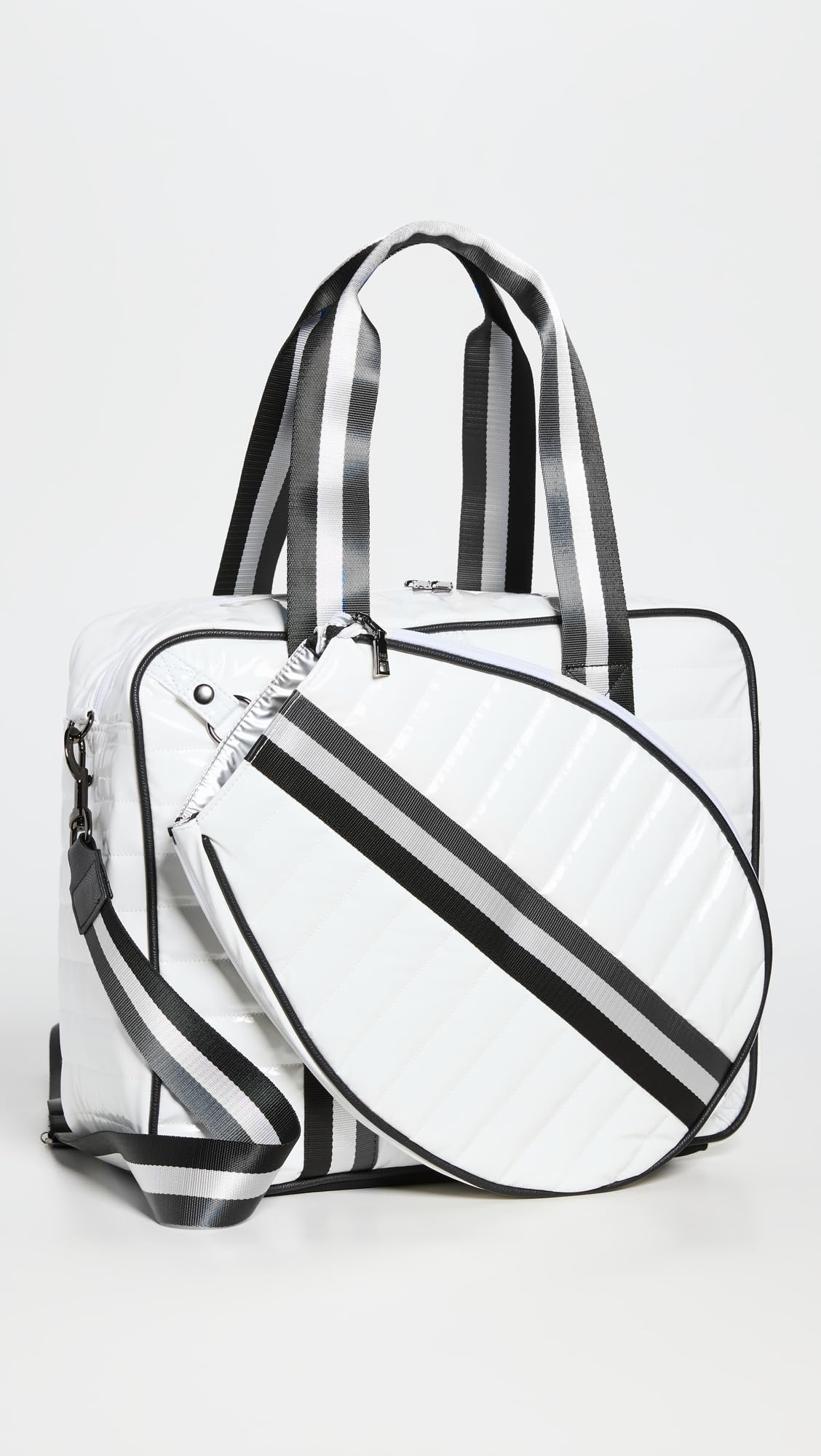 Think Royln Women's Champion Tennis Bag, White Patent, One Size