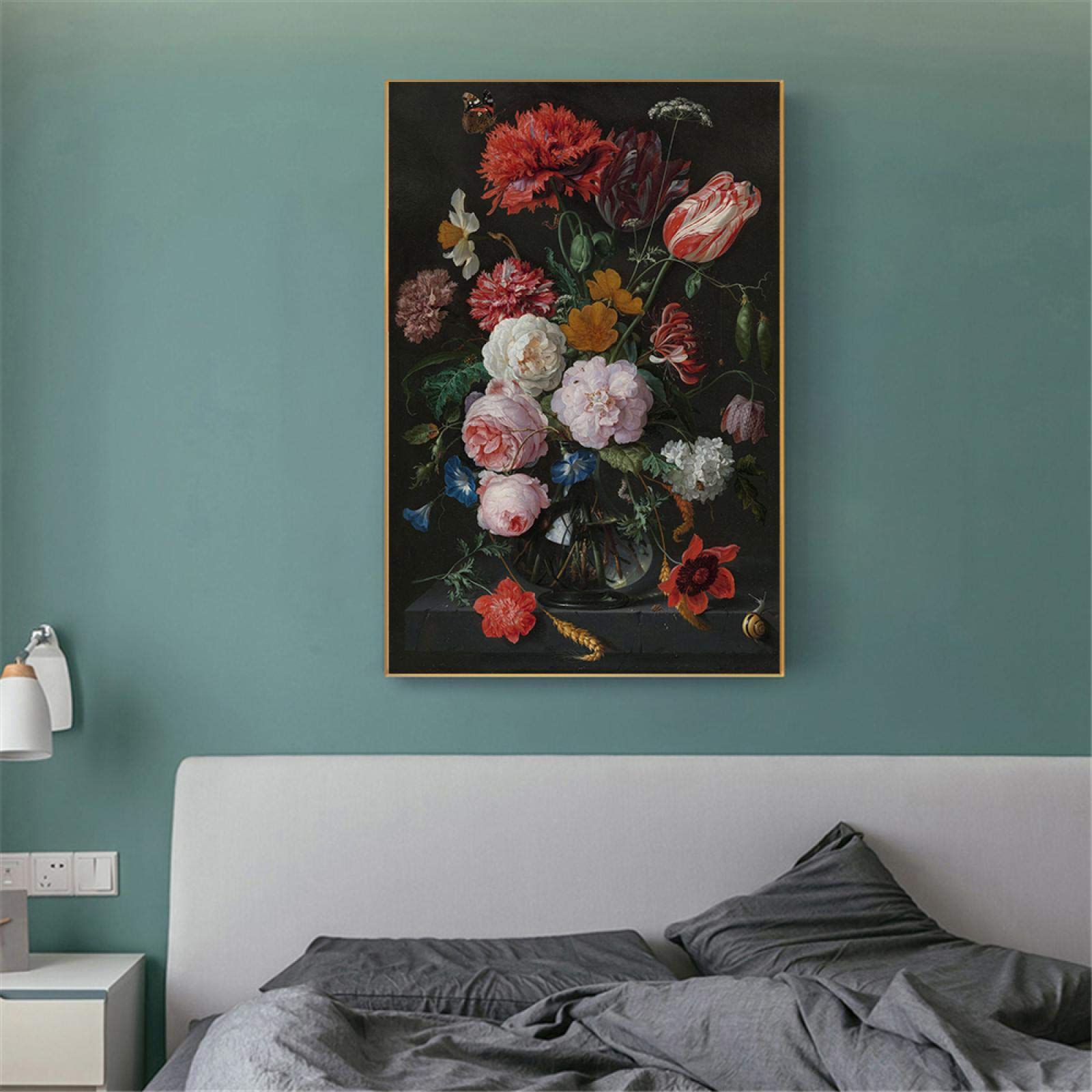 4-teilige Blumen-Leinwandbilder – Abstrakte Botanische Drucke, Je 30x30 Cm, Für Wanddekoration