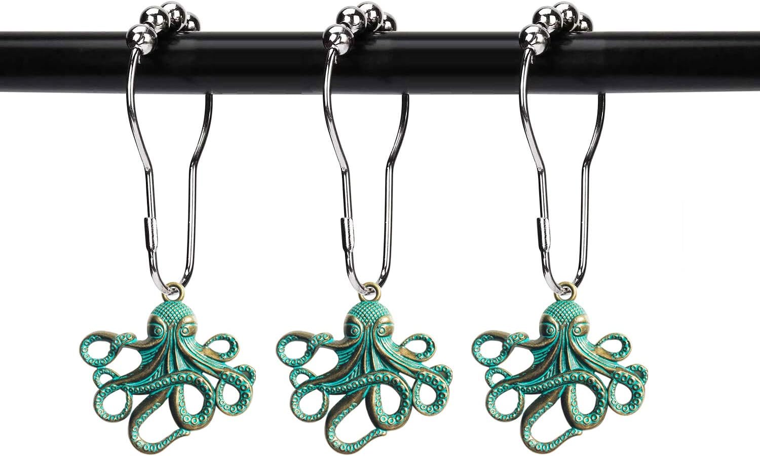 Nautical Shower Curtain Hooks Rings Rust Proof Stainless