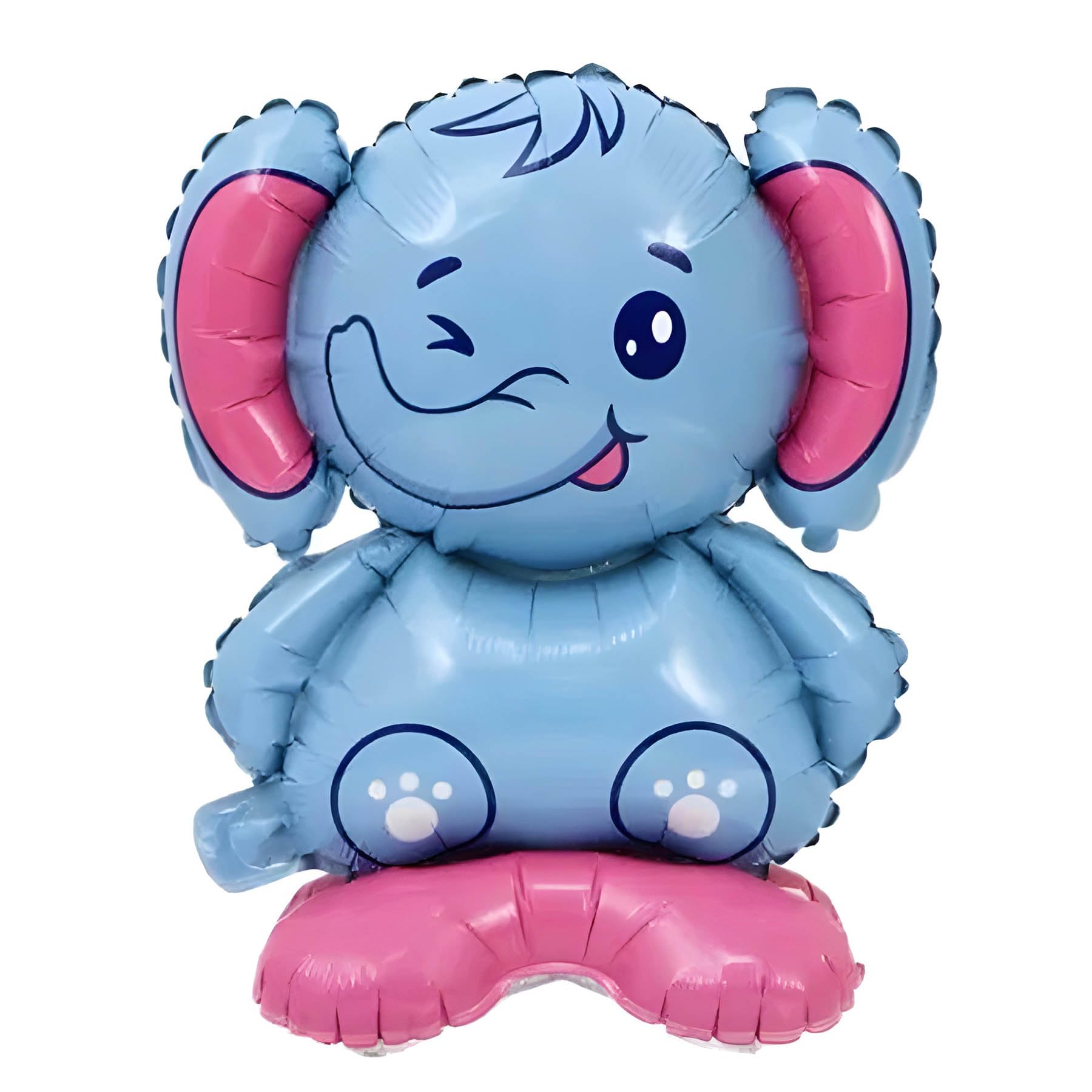 3D Foil Balloon Stand, Elephant Design, Approx. 43 x 58 cm - Perfect for Birthday Parties, Baby Showers, Christenings, Nursery Decoration, Animal Theme Parties, Photo Props and Educational Activities