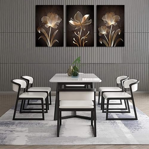 Miniatura 27 de Lienzo decorativo para pared, diseño de flores silvestres moradas, fondo blanco y negro, 3 piezas, arte contemporáneo para decoración del hogar