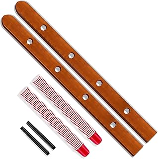 Syhood 2 Pieces Wood Shot Board Set 4 Person Wooden Ski Wood Shot Rustic Board with Plastic Shoot Glasses Marker Pen (Brown)