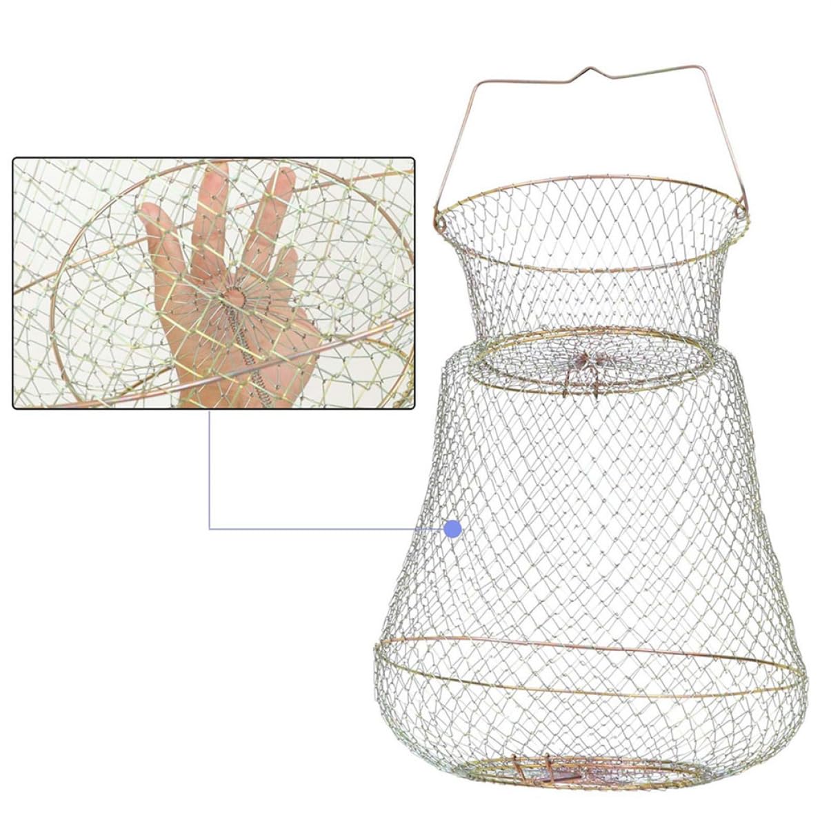 HANABASS Cesta Galleggiante Rete per e Granchi Attrezzatura per Design e Facile Trasportare