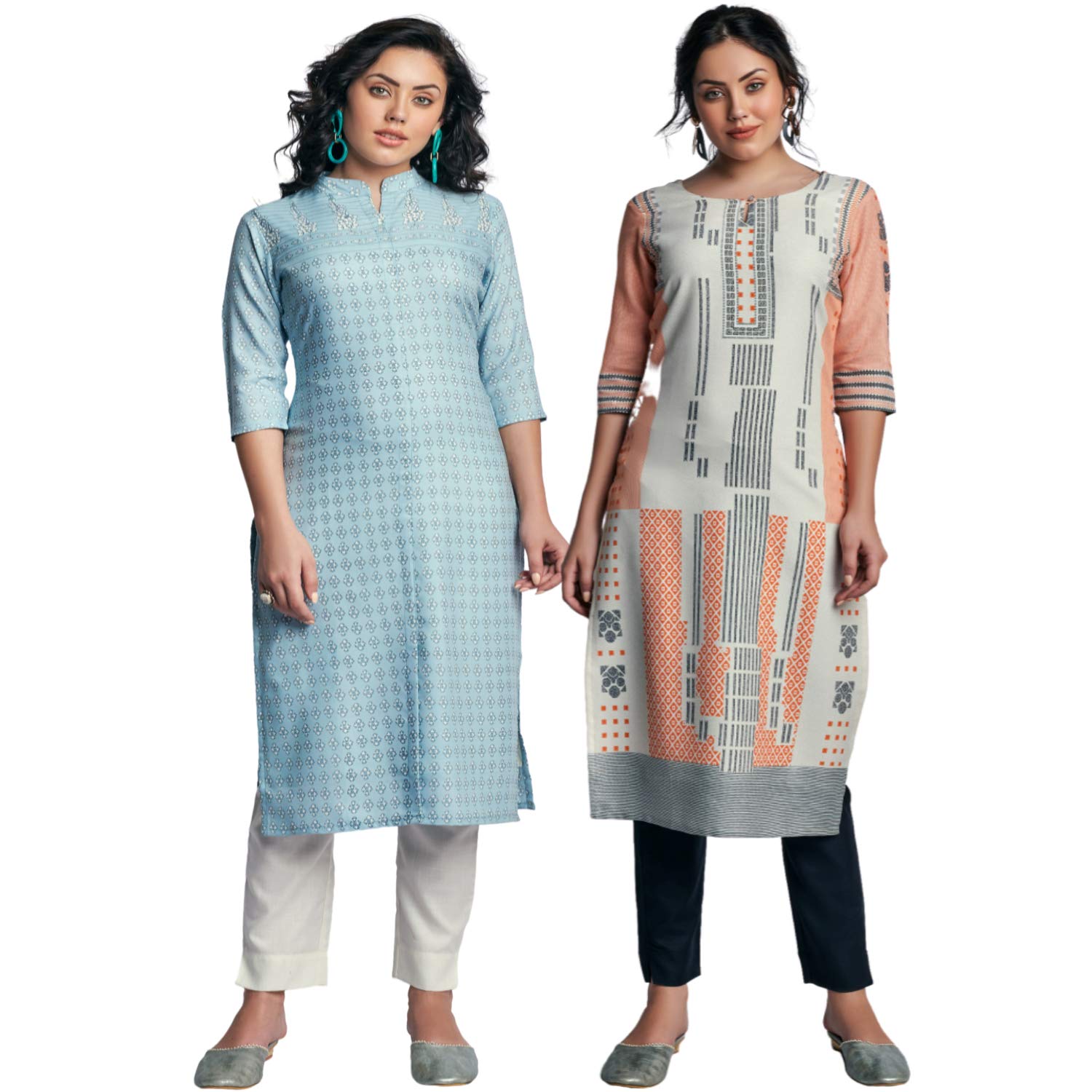 Navlik Women's Rayon Regular Kurti