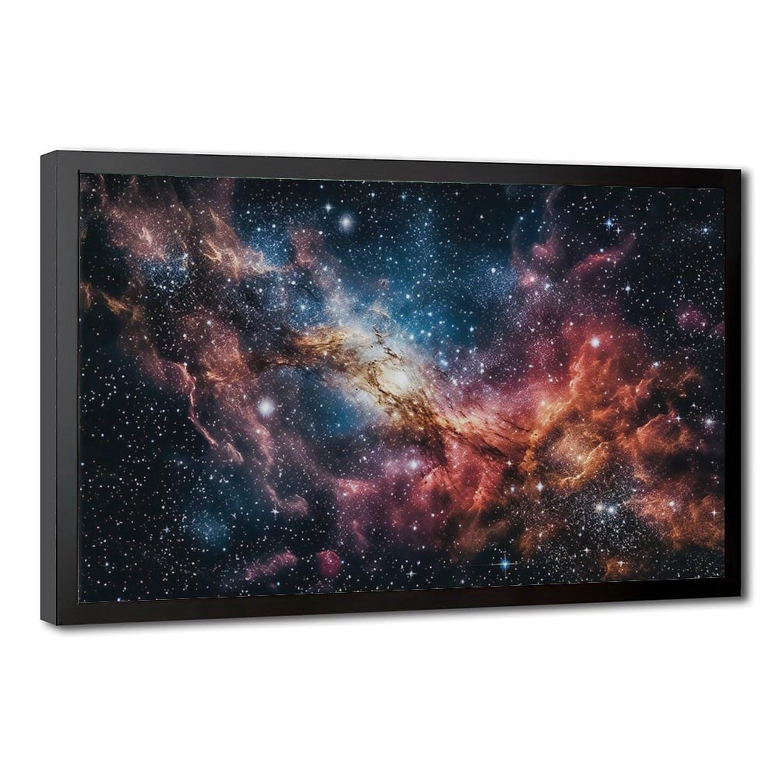 Bareronor Galaxy Nebula Cosmic Space Canvas Poster Bedroom Decor Landscape Office Room Decor Gift 16" L X 24" W