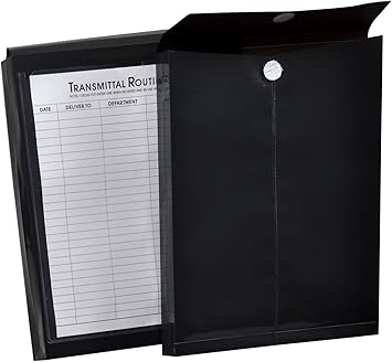 Lion File-N-Send Poly Inter-Office Envelopes, 10 x 13 Inches, Opaque Charcoal Gray Black, 6 EA/Pack, 1 Pack 22700-CG