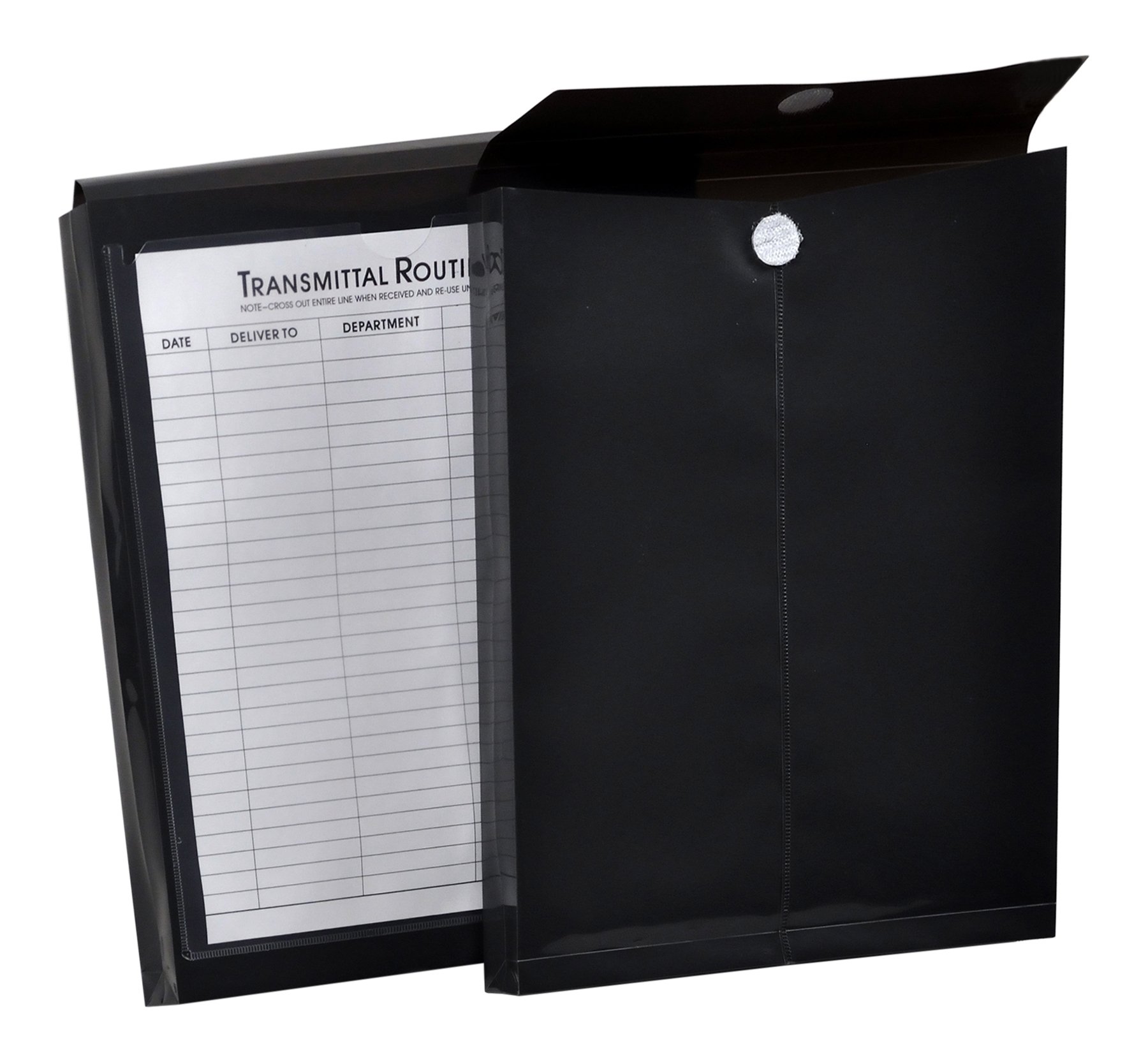 Lion File-N-Send Poly Inter-office Envelopes, 10 x 13 Inches, Opaque Charcoal Gray (Black), 6 EA/Pack, 1 Pack (22700-CG)