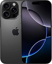Apple iPhone 16 Pro Max, 256GB, Black Titanium (Renewed)