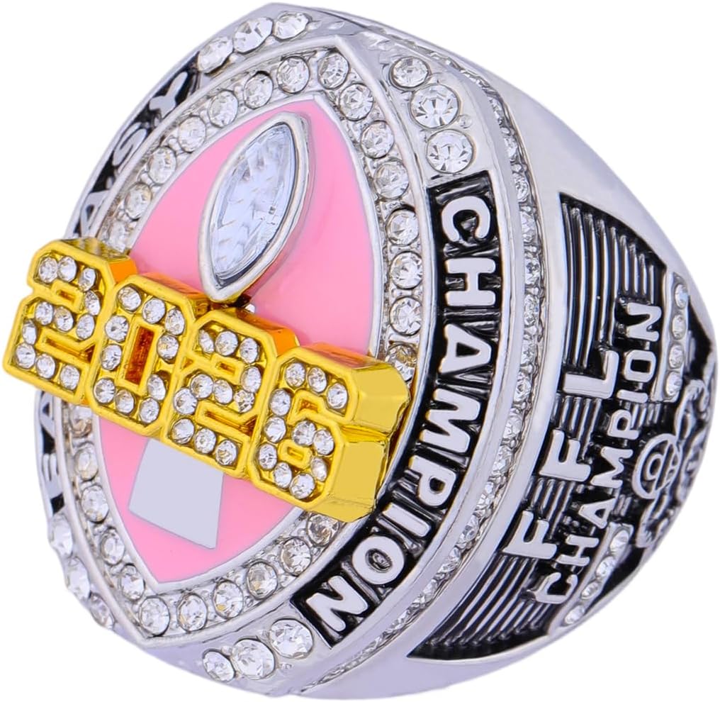 2026 Fantasy Football Championship Ring Heavy FFL Champion Trophy Ring Award Trophy for Fantasy Football League Winner