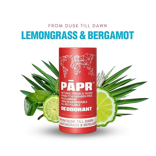Miniatura 3 de PAPR-Desodorante natural en embalaje de papel, desodorante vegano para hombres y mujeres, sin fragancia artificial, aluminio y libre de crueldad,