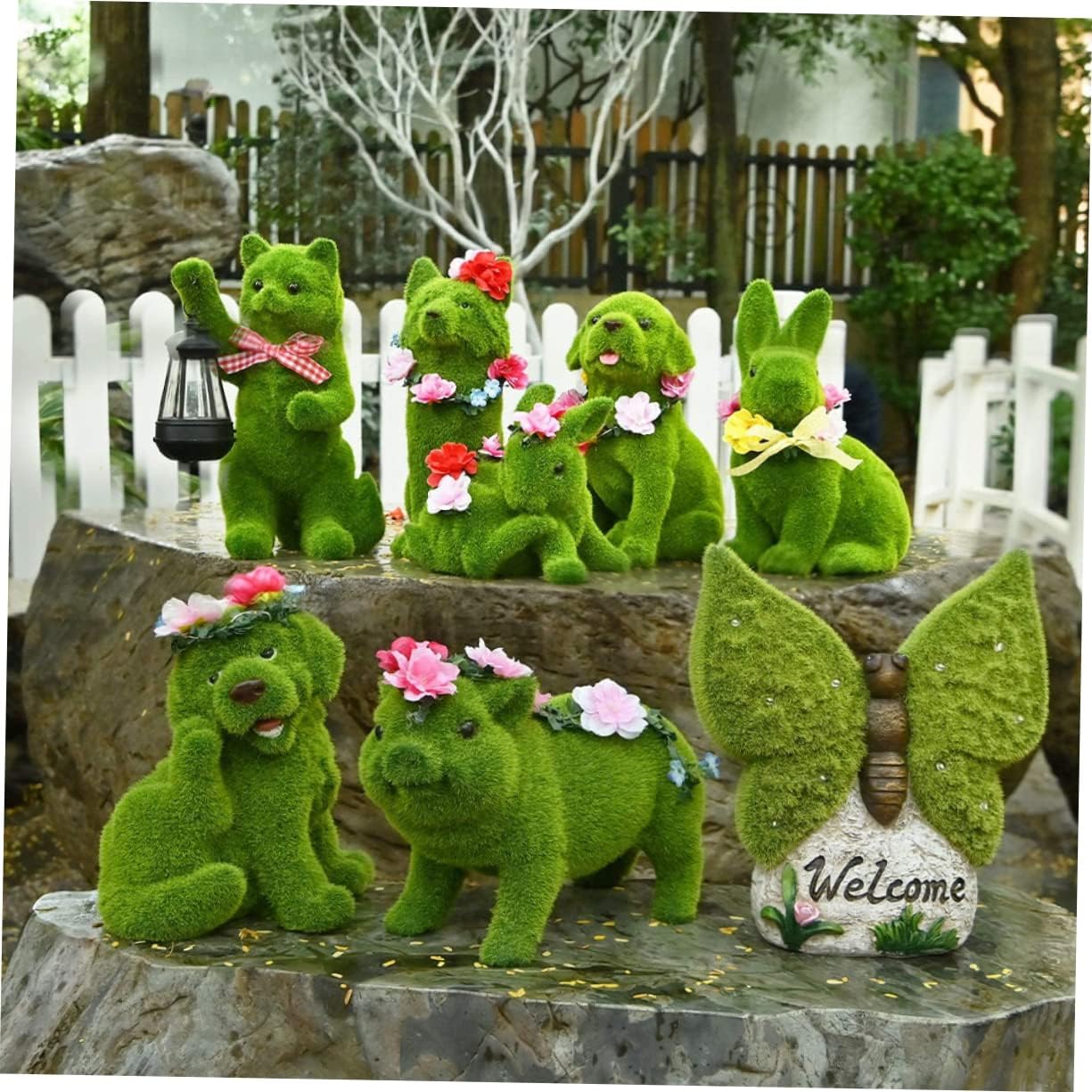 Cabilock 3pcs DIY Artificial Powder for Landscape Decor of Lawn Simulation Moss Realistic Faux Moss for Plants