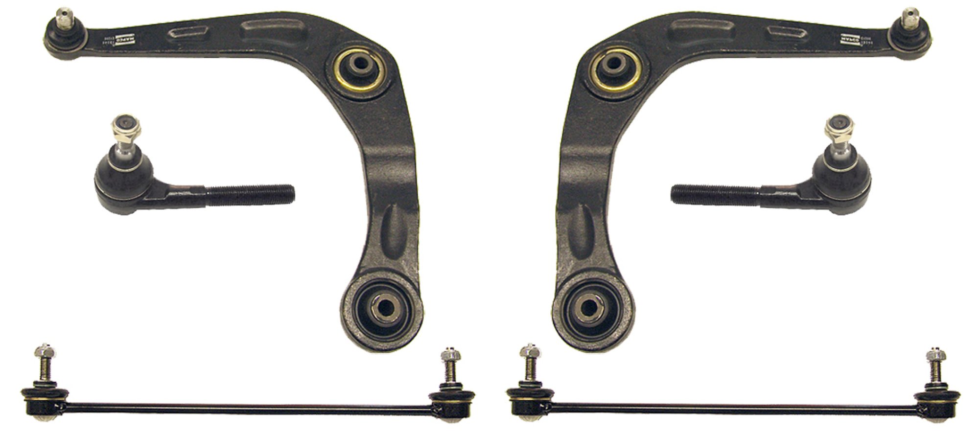 Komplet wahaczy MAPCO 53398 Wahacz poprzeczny Przód Lewa Prawa Kompatybilny z PEUGEOT 206 SW 2E/K 206 CC 2D 206 hatchback 2A/C