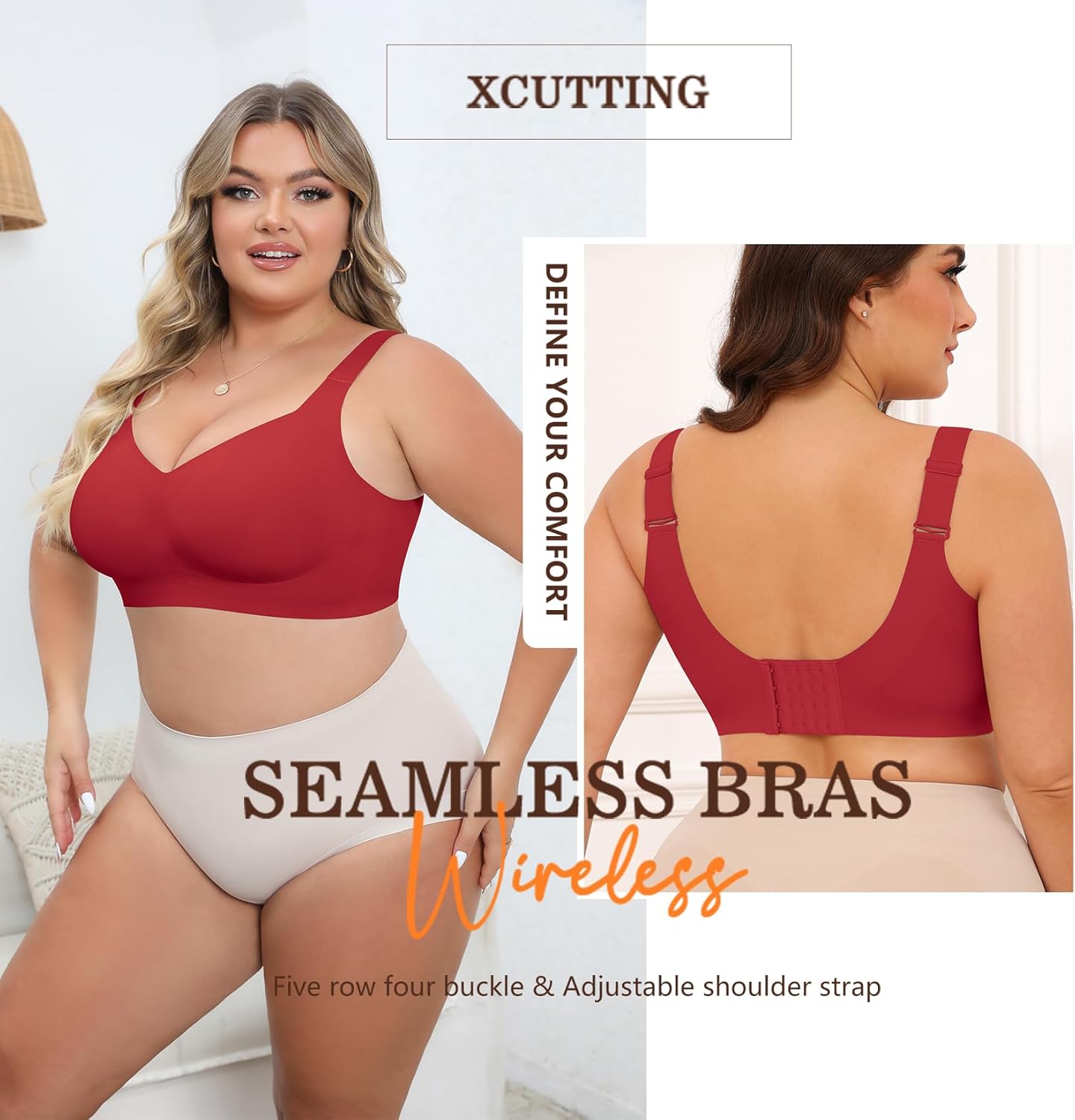 Women Wirefree Bras for Women Full Coverage No Underwire Everyday Bras Comfortable Wireless Padded Bras - Image 7